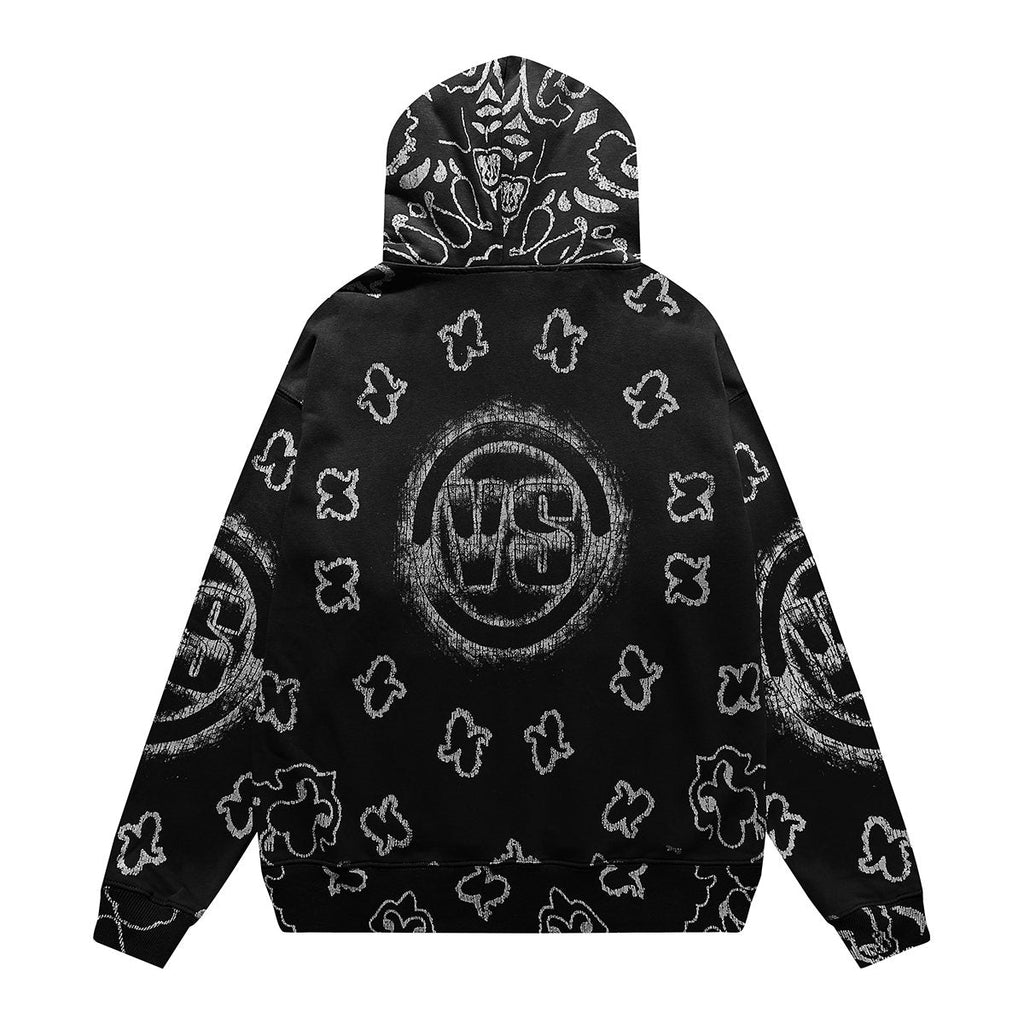 VALE USA Paisley Print Zip Hoodie — back