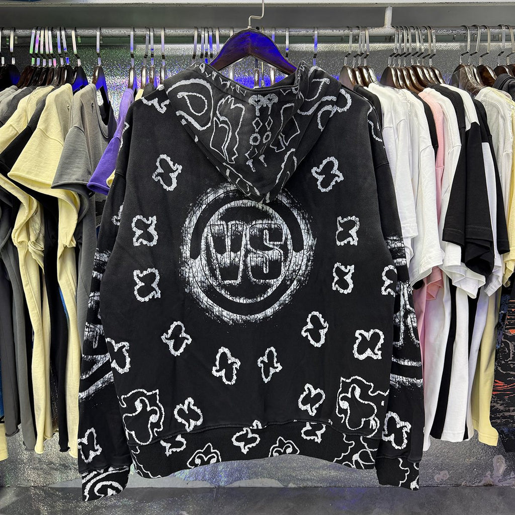 VALE USA Paisley Print Zip Hoodie — context