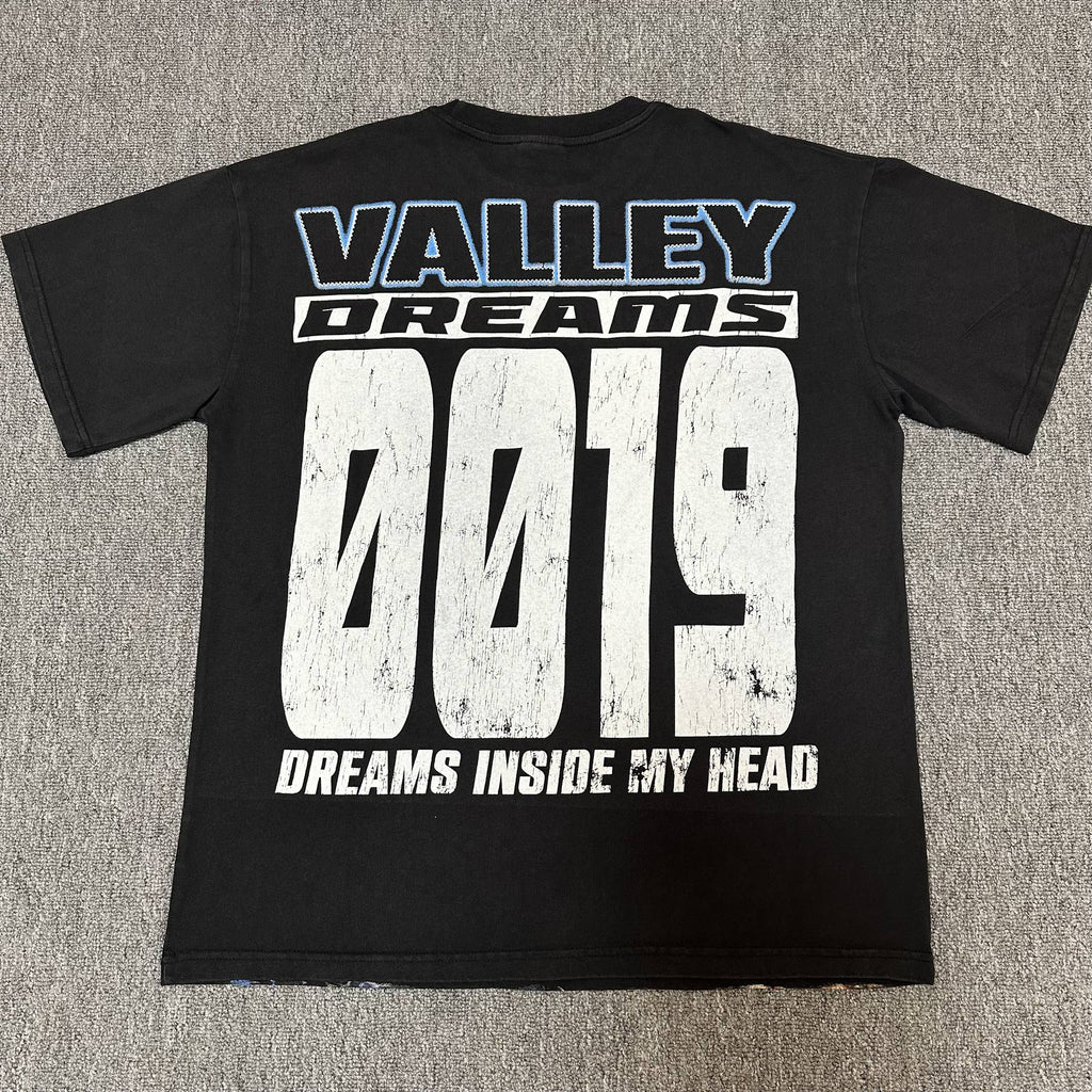VALE USA Dreams Inside My Head Rhinestone Graphic T-Shirt — back