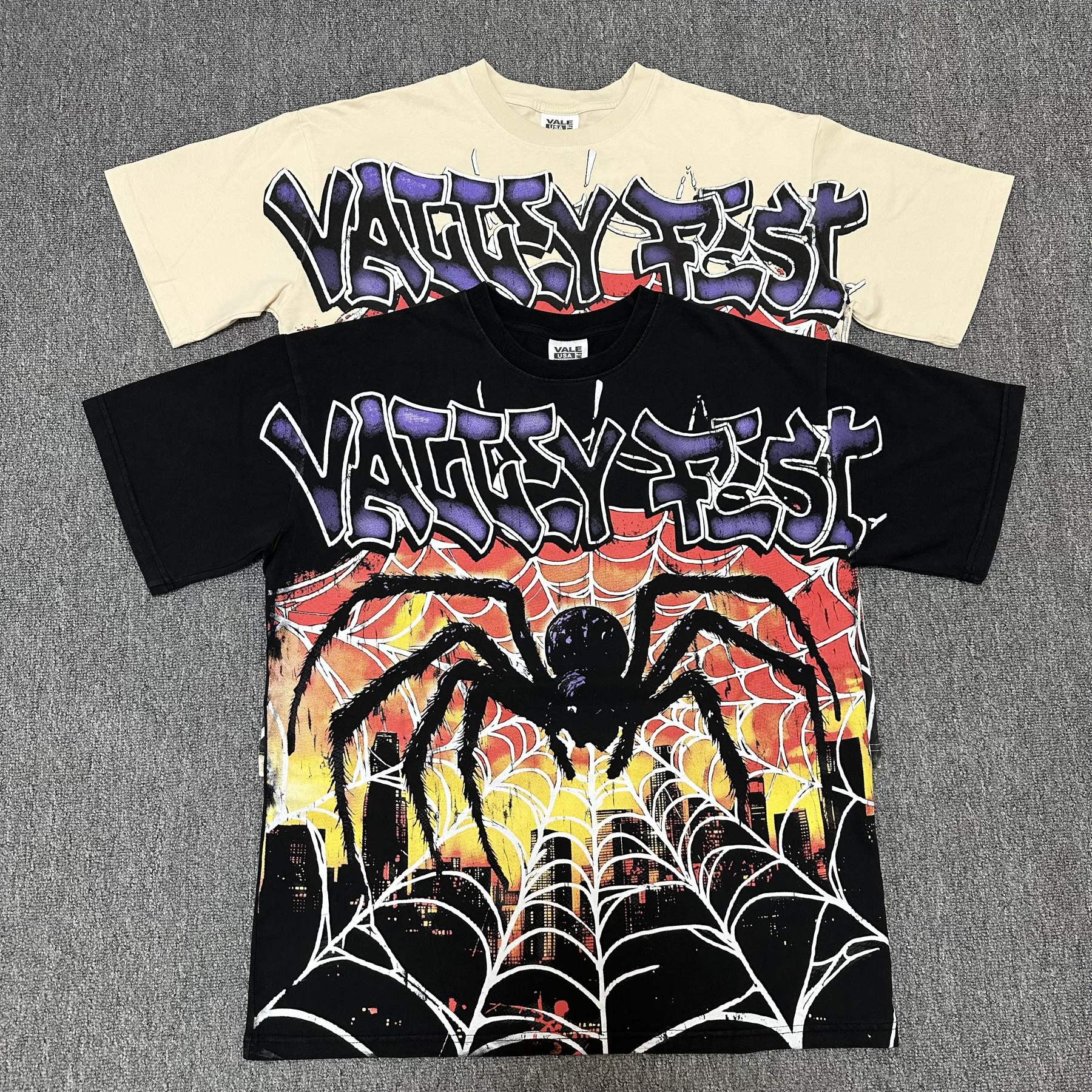 VALE USA Spider Web Graphic Short-Sleeve T-Shirt — comparison
