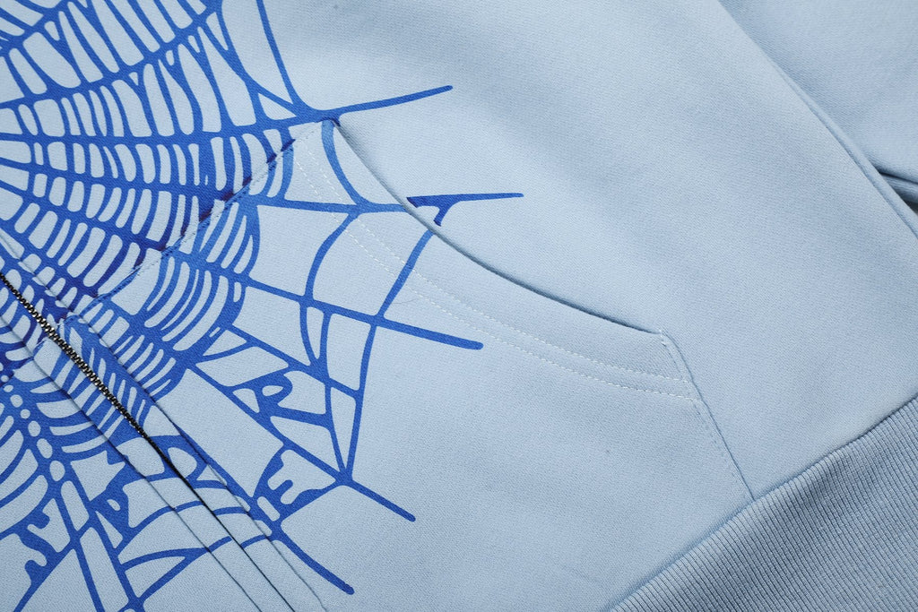 Sp5der Spiderweb Graphic Zip Hoodie — detail