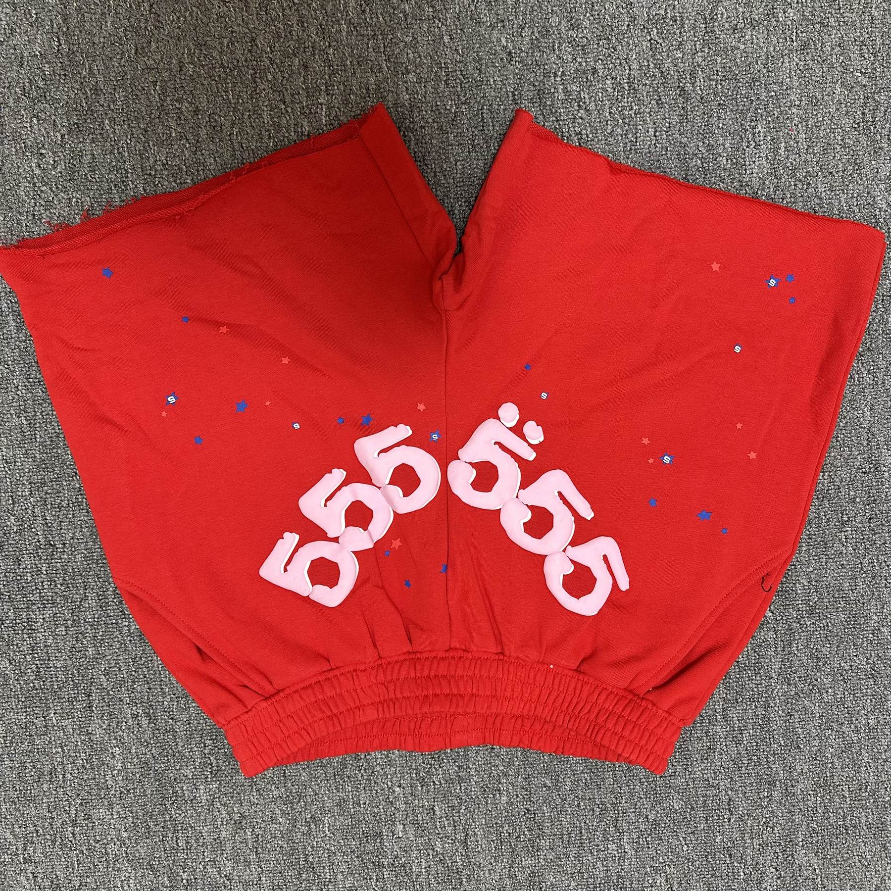 Sp5der 555 Graphic Red Shorts — front