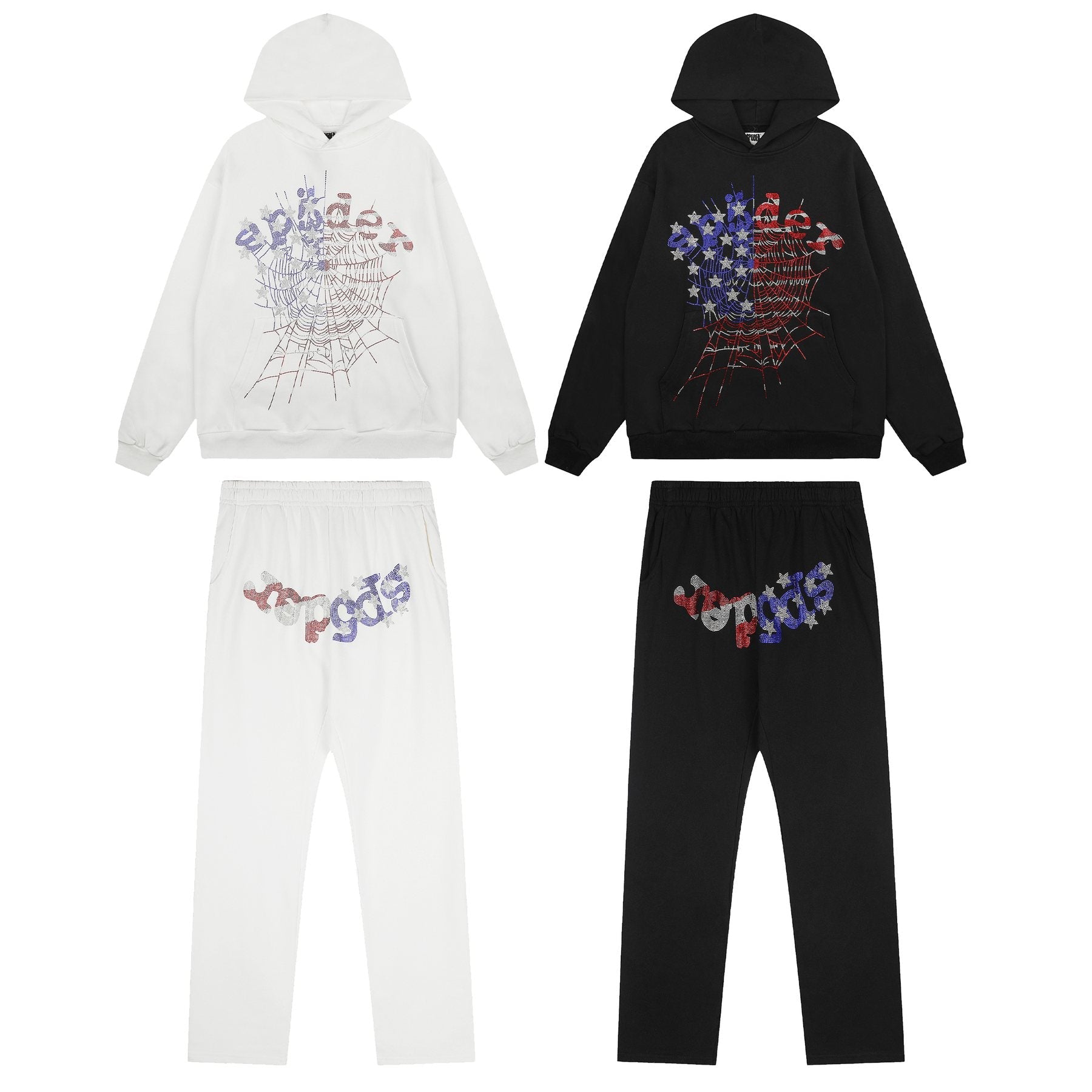 Sp5der Rhinestone Web Graphic Matching Set — comparison