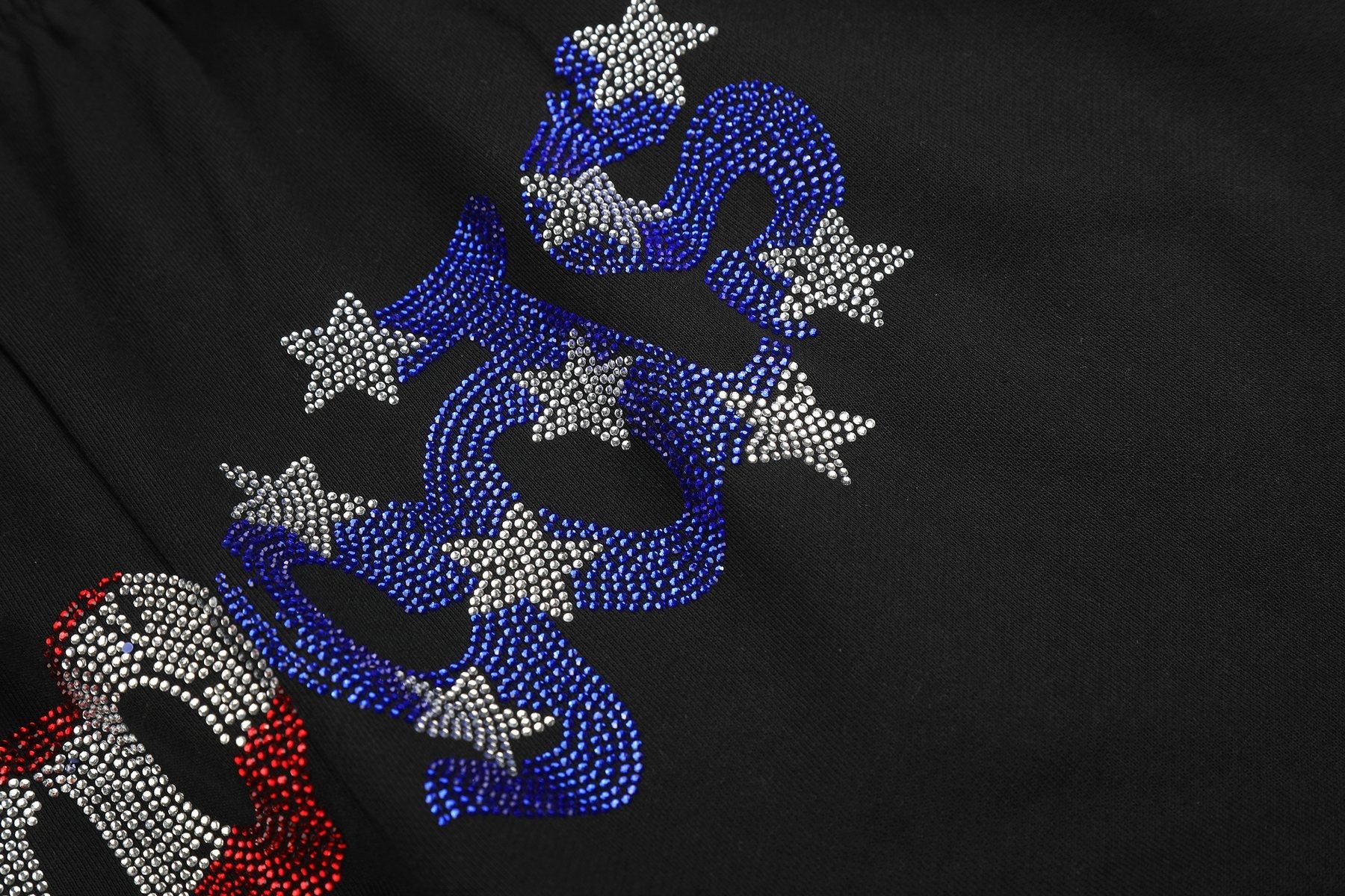 Sp5der Rhinestone Web Graphic Matching Set — detail