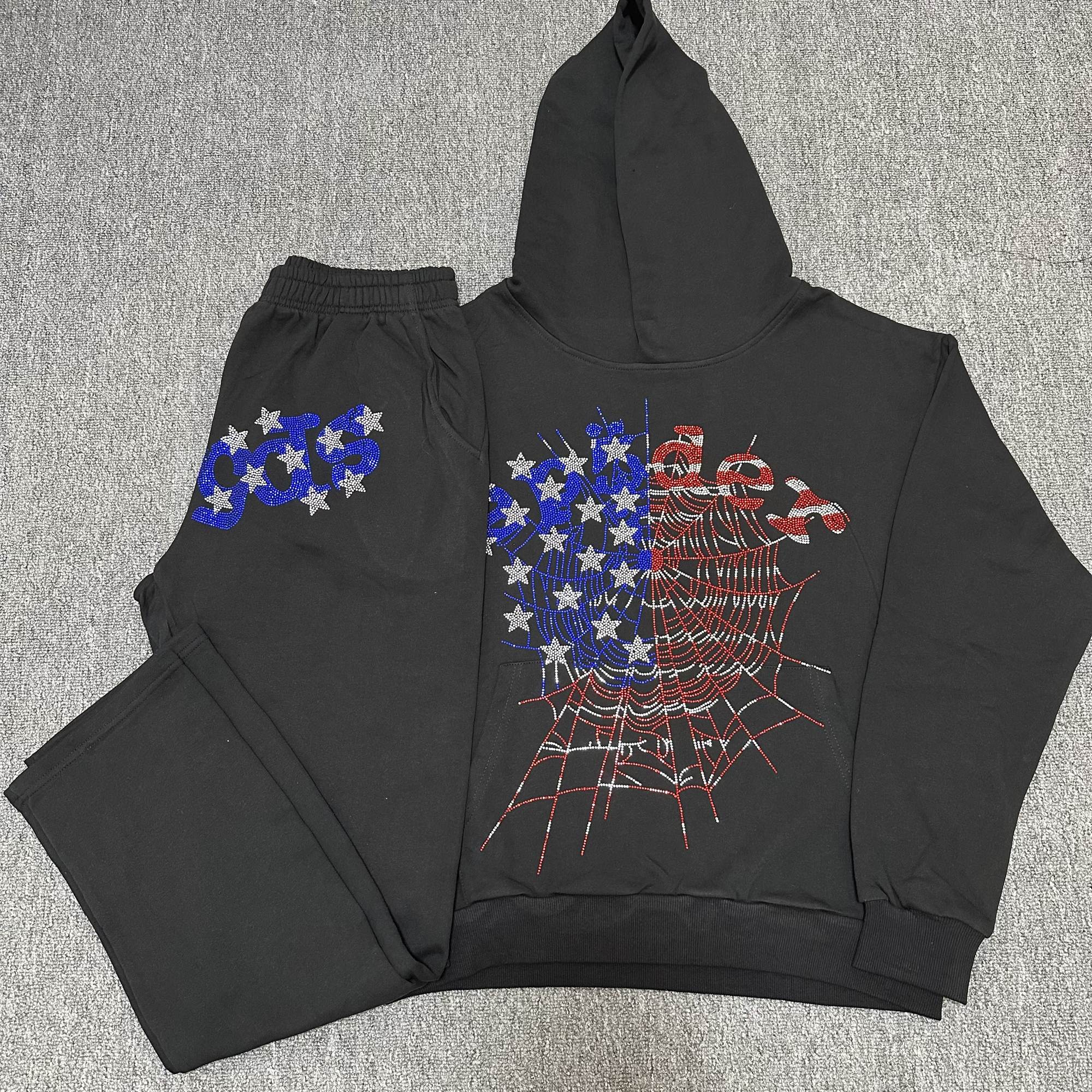 Sp5der Rhinestone Web Graphic Matching Set — hero