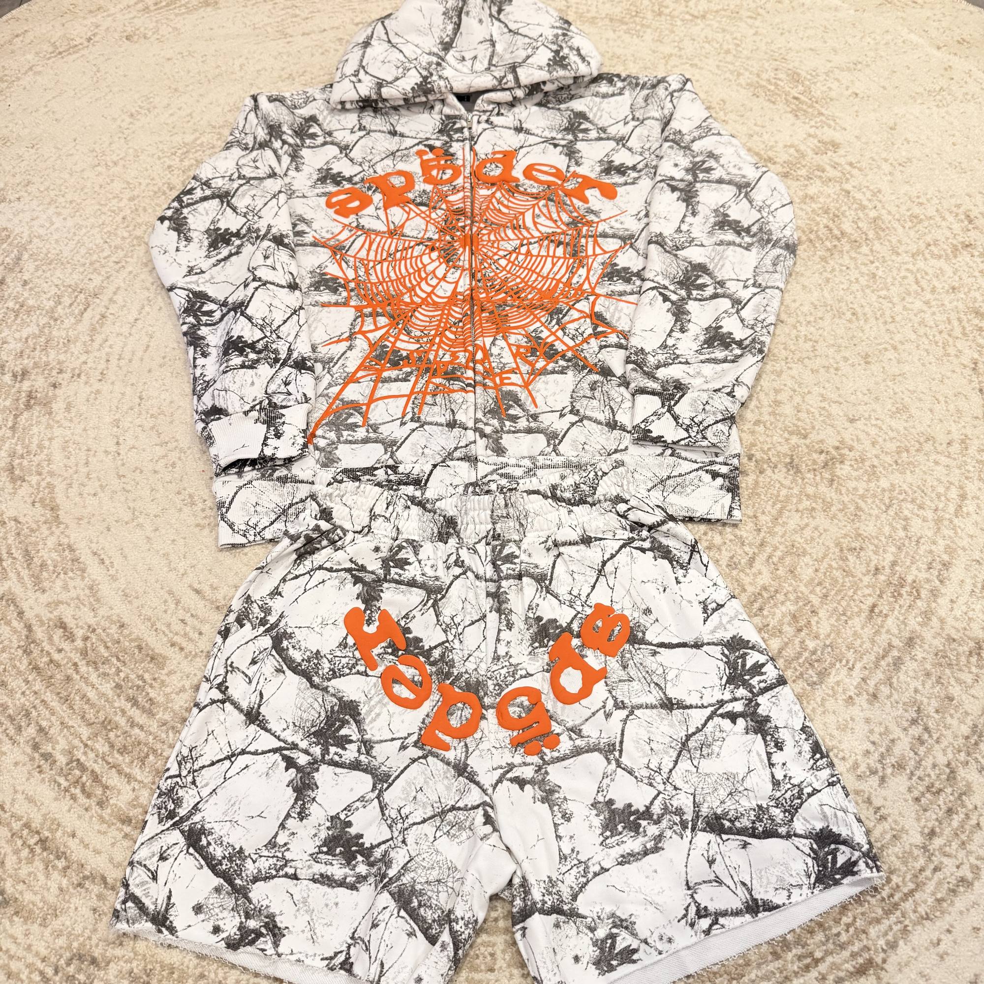 Sp5der Camo Spider Graphic Hoodie & Shorts Set — hero