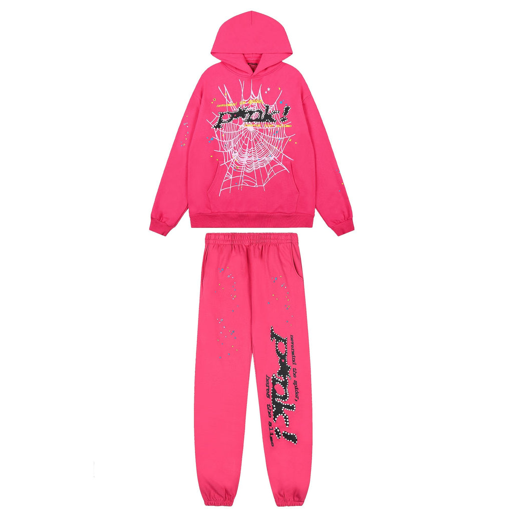 Sp5der Pink Spiderweb Graphic Matching Set — hero