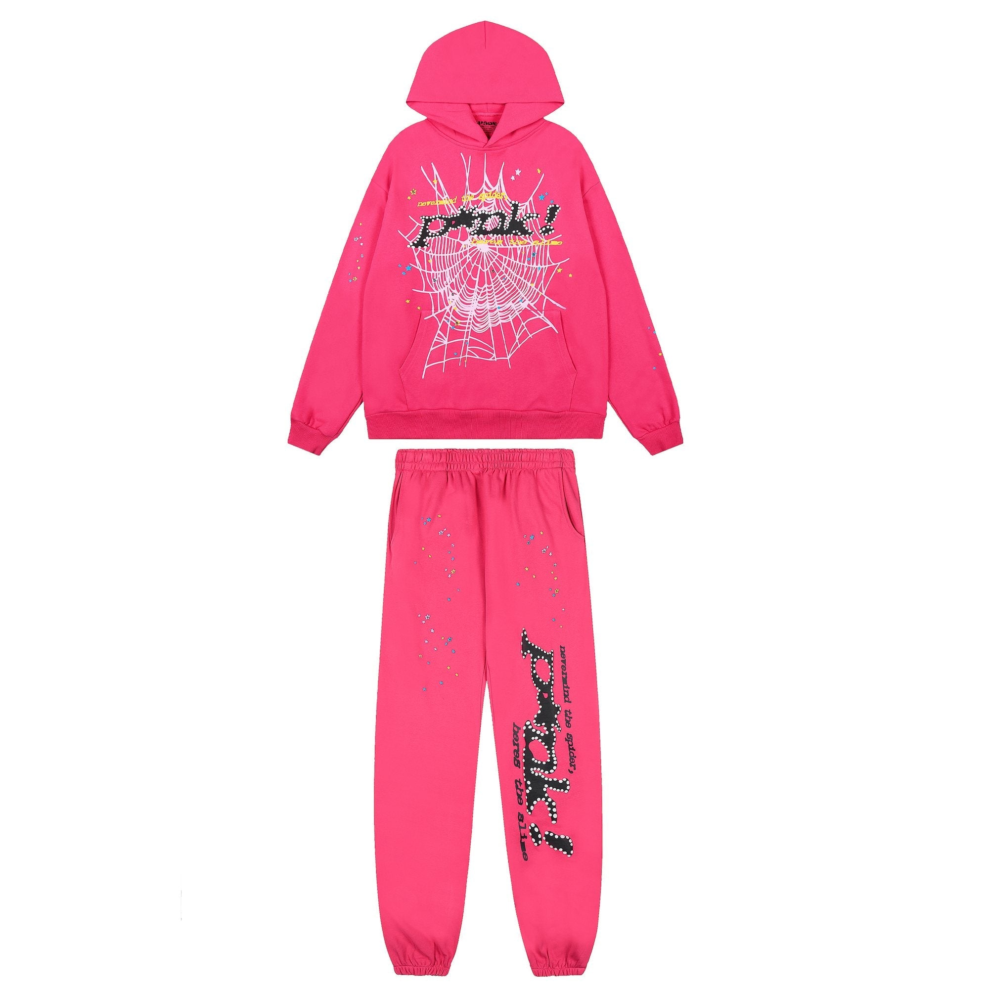 Sp5der Pink Spiderweb Graphic Matching Set — hero