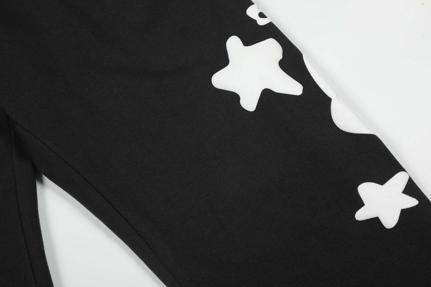 Sp5der Black Graphic Hoodie & Jogger Matching Set — detail