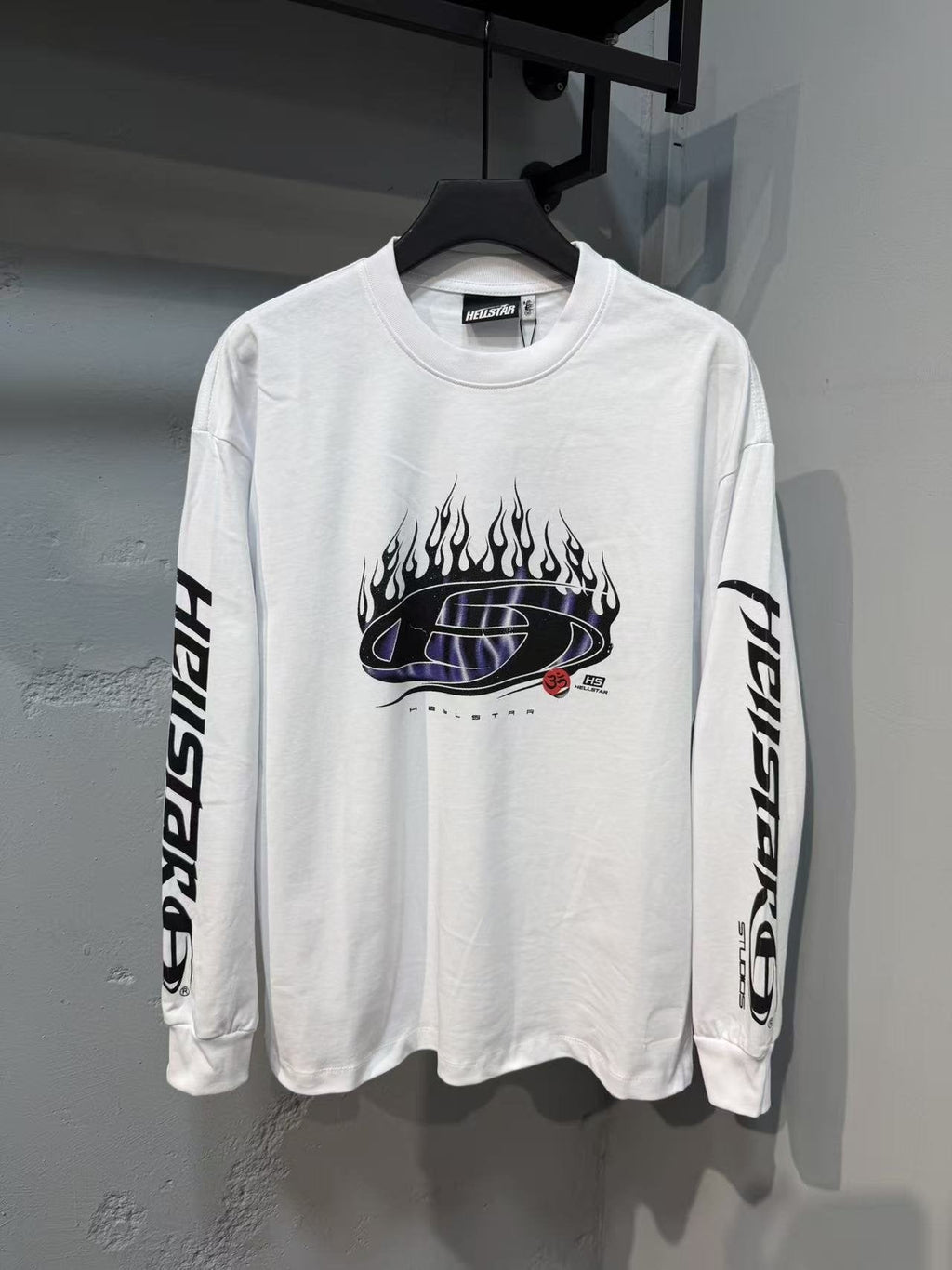 Hellstar Flame Oval Graphic Long-Sleeve T-Shirt — hero