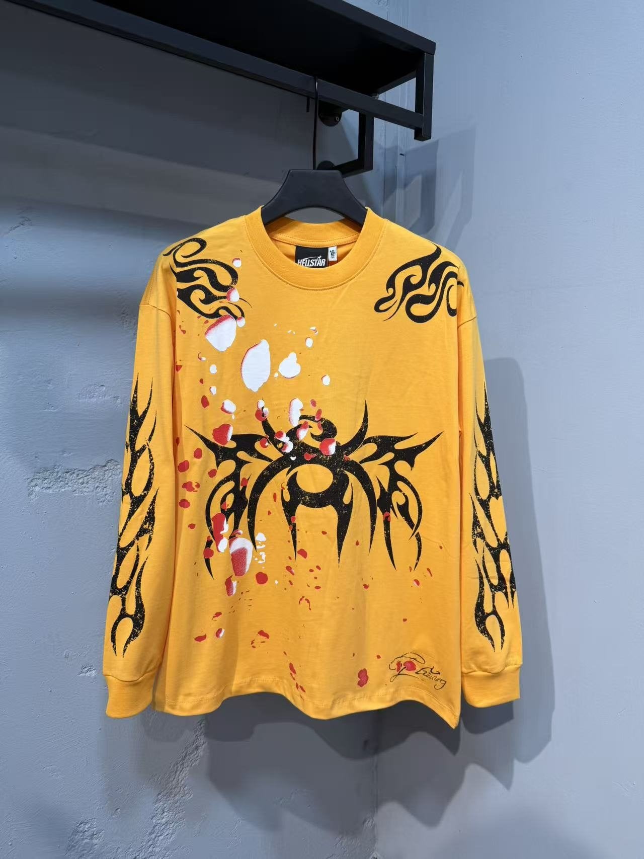 Hellstar Tribal Splatter Graphic Long-Sleeve T-Shirt — hero
