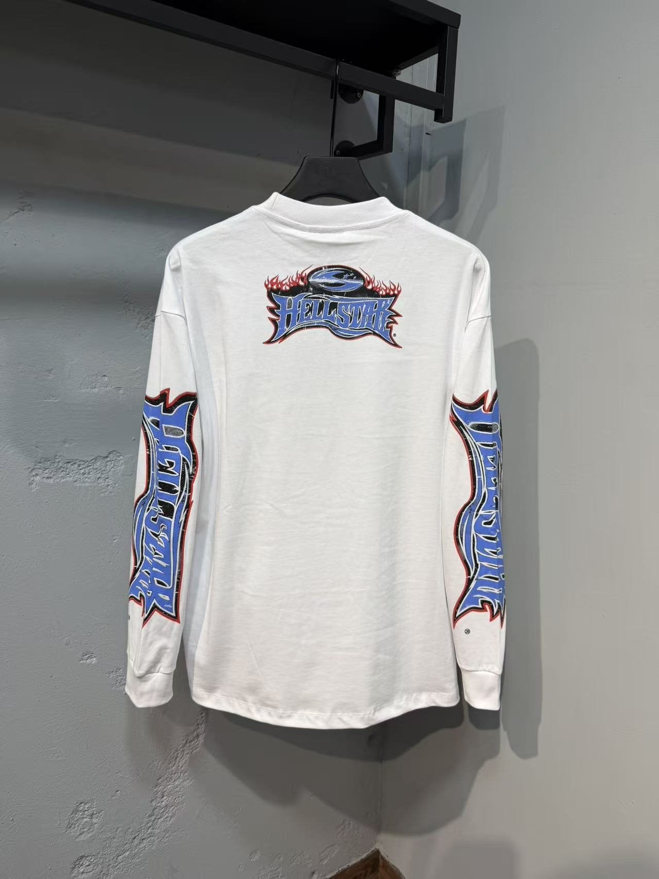 Hellstar Flame Graphic Long-Sleeve T-Shirt — back