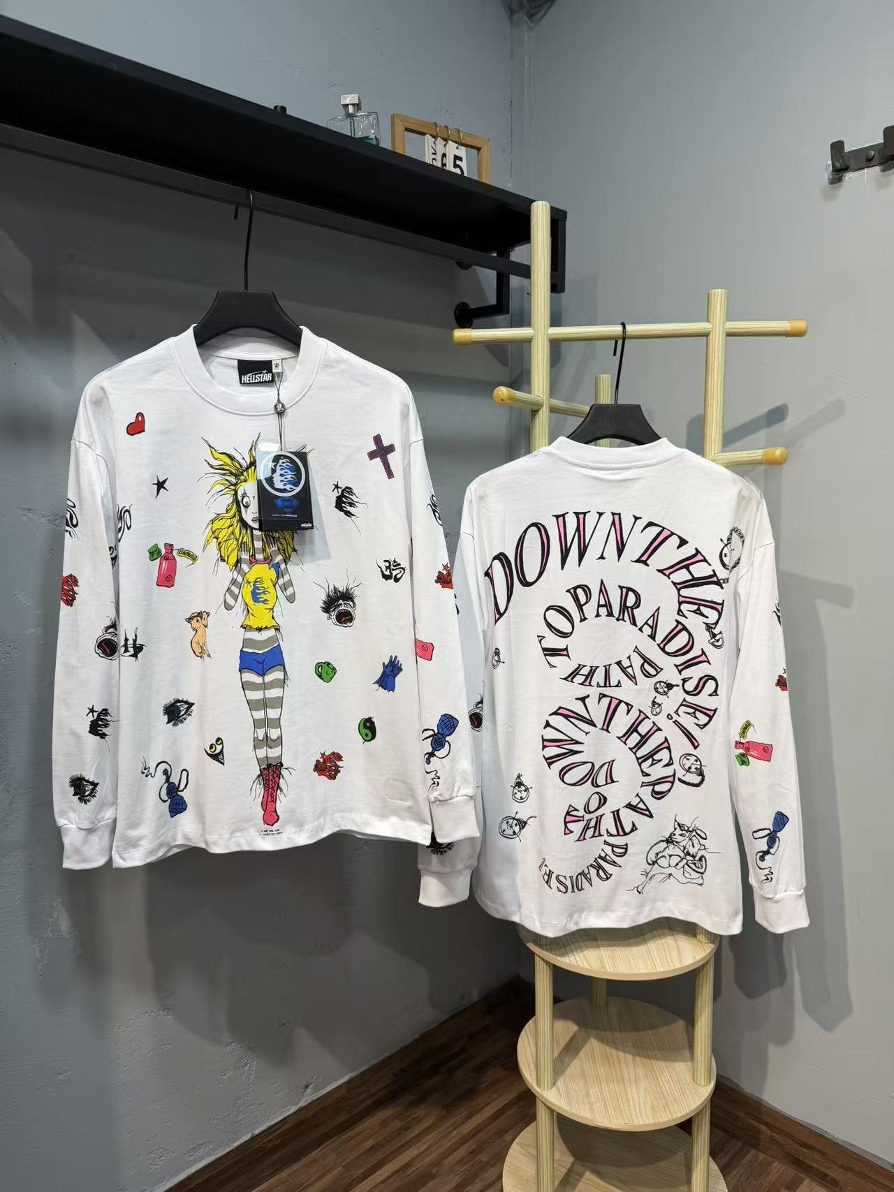 Hellstar Down the Paradise Graphic Long-Sleeve T-Shirt — context