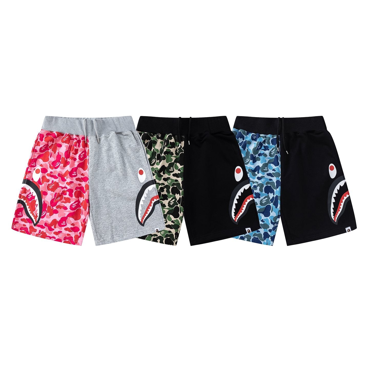 BAPE Shark Eye Graphic Sweat Shorts — comparison