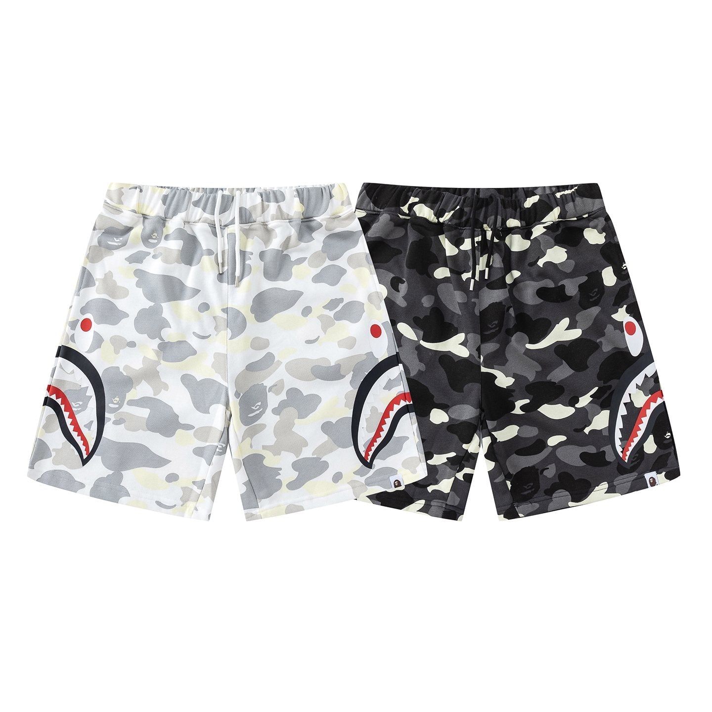 BAPE Shark Mouth Camouflage Shorts — comparison