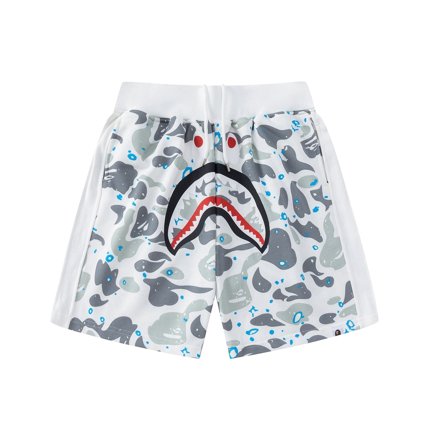 BAPE Camo Shark Graphic Shorts — hero
