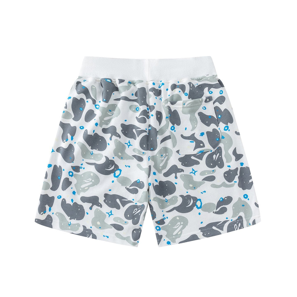 BAPE Camo Shark Graphic Shorts — back