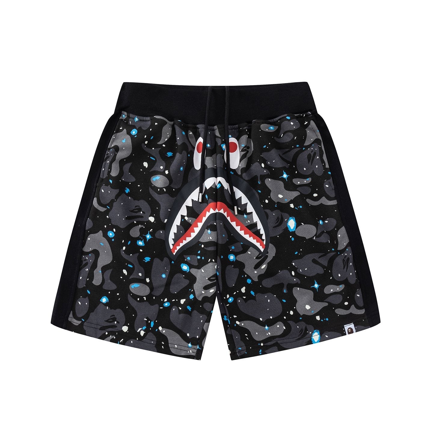 BAPE Camo Shark Graphic Shorts — front