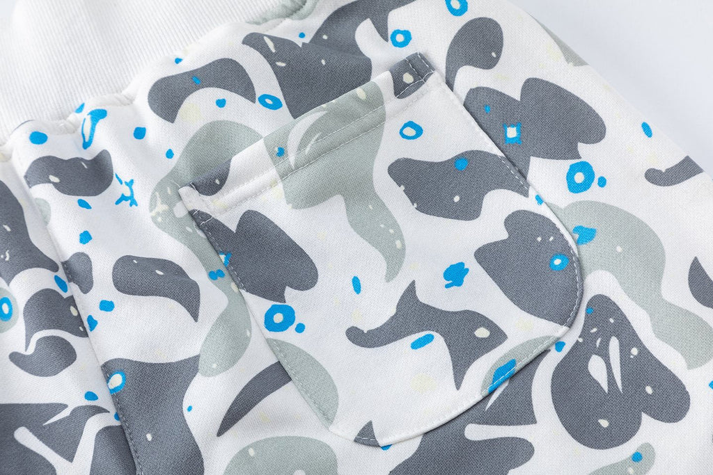 BAPE Camo Shark Graphic Shorts — detail