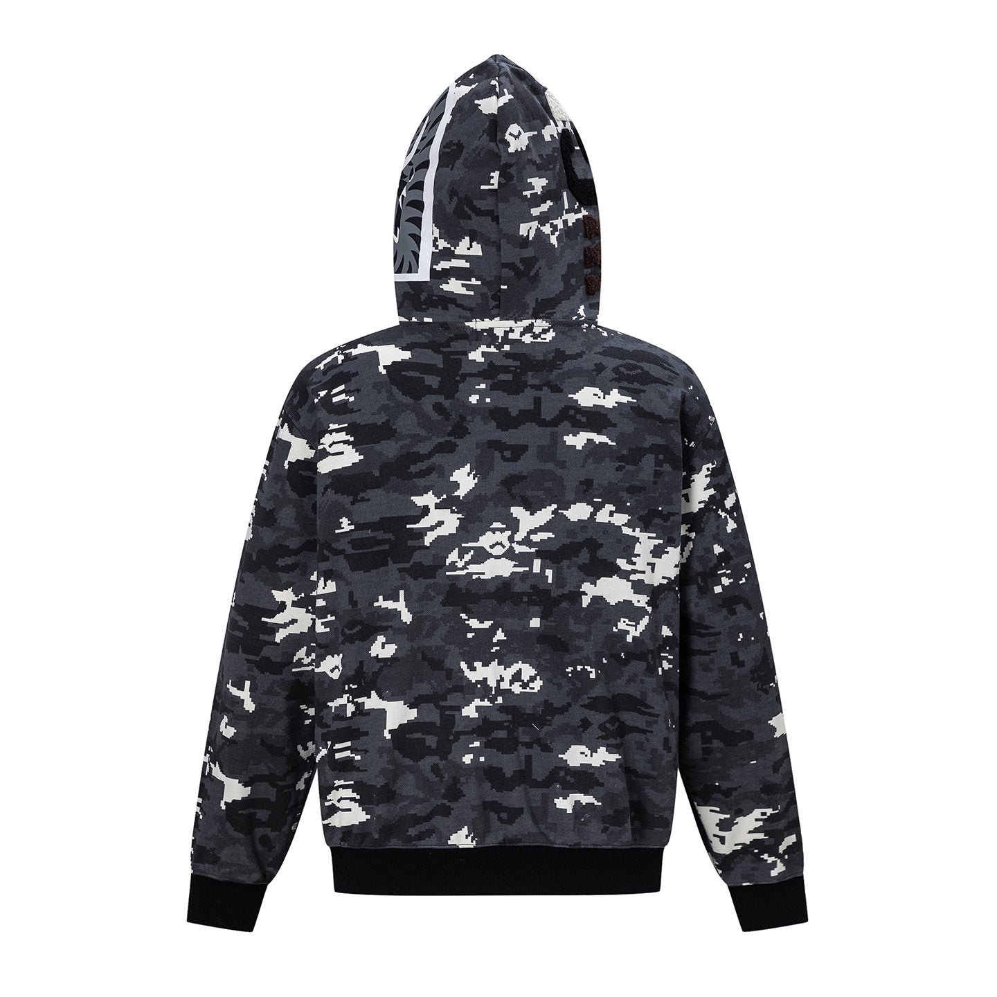 BAPE Shark Face Digital Camo Zip Hoodie — back