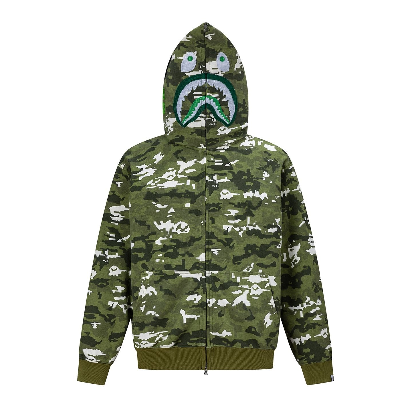 BAPE Shark Face Digital Camo Zip Hoodie — hero
