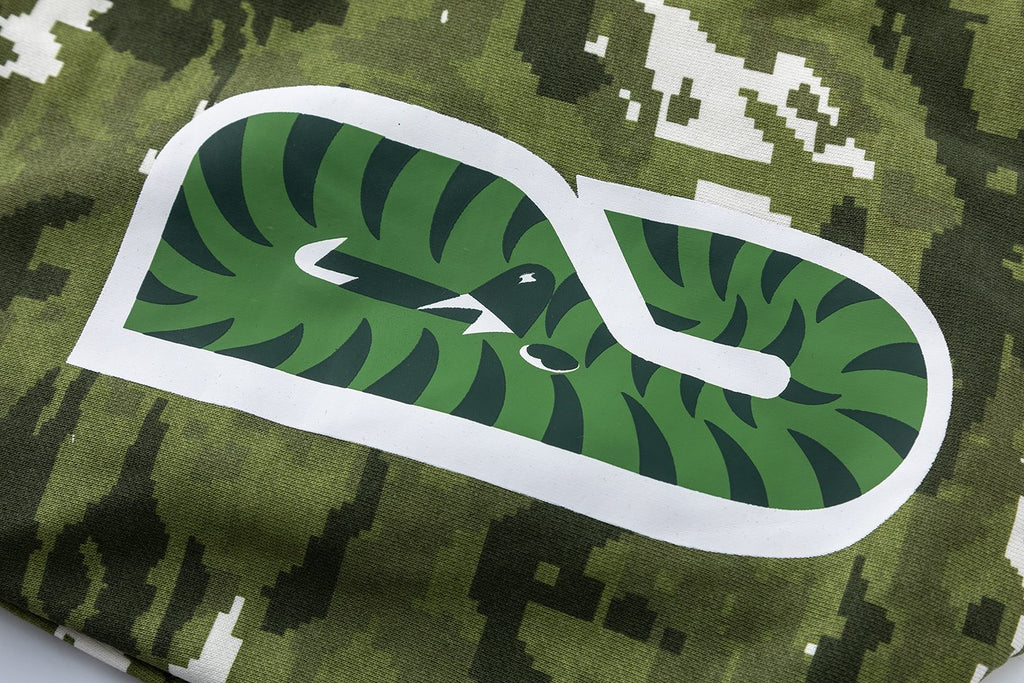 BAPE Shark Face Digital Camo Zip Hoodie — detail