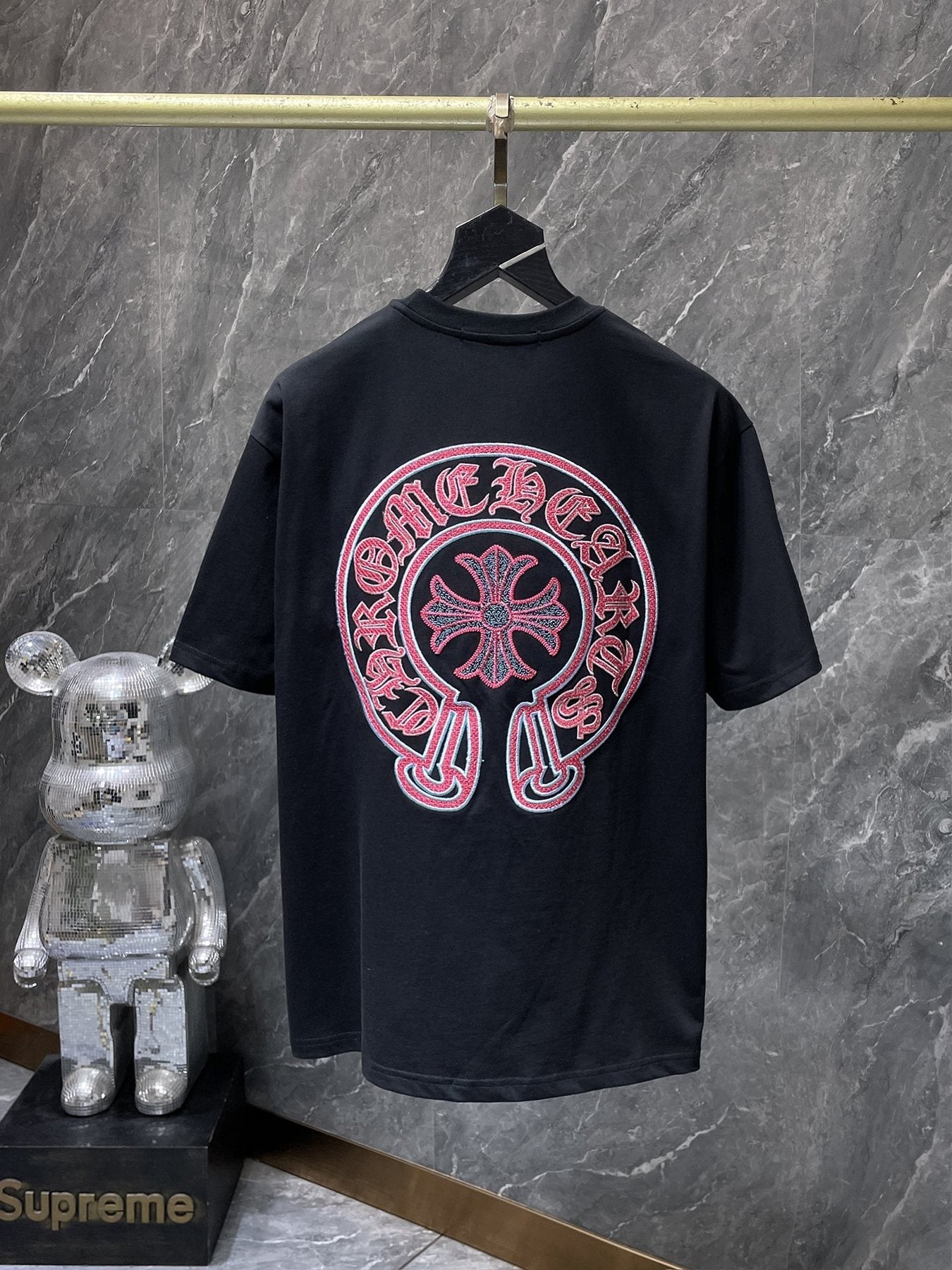 Chrome Hearts Horseshoe Sanskrit Cross Embroidered T-Shirt — back