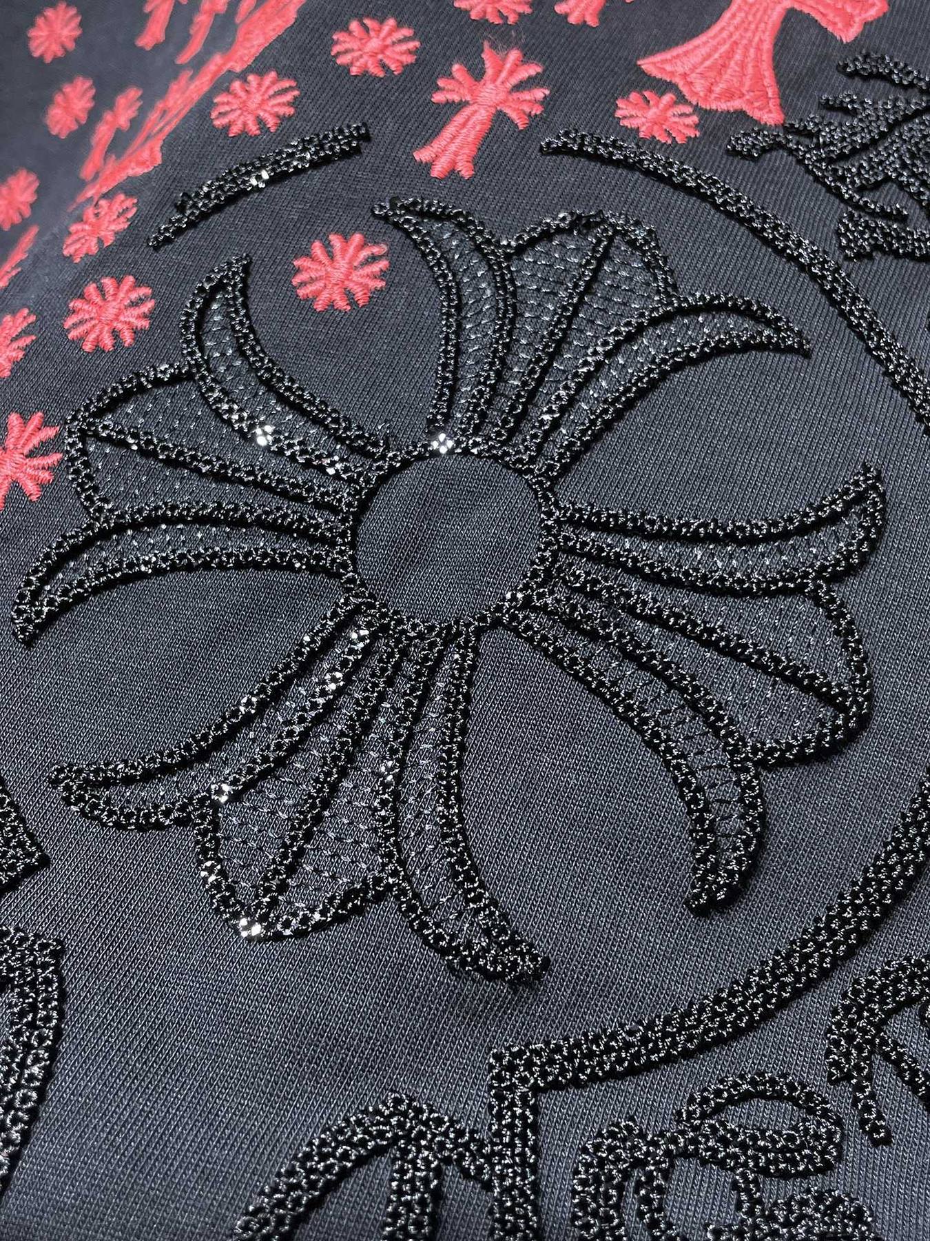 Chrome Hearts Cross Floral Graphic T-Shirt — detail
