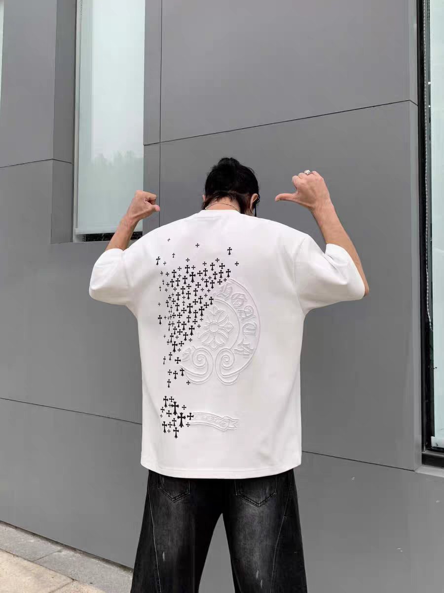 Chrome Hearts Cross Floral Graphic T-Shirt — context
