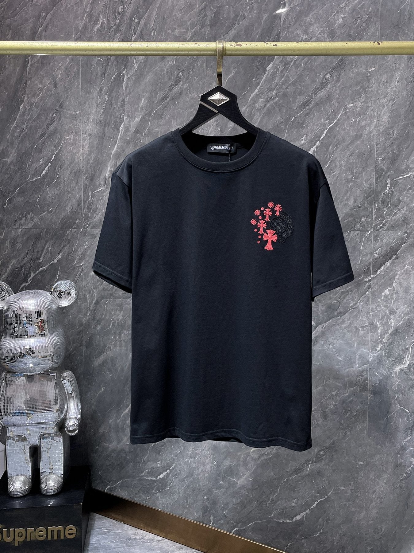 Chrome Hearts Cross Floral Graphic T-Shirt — front