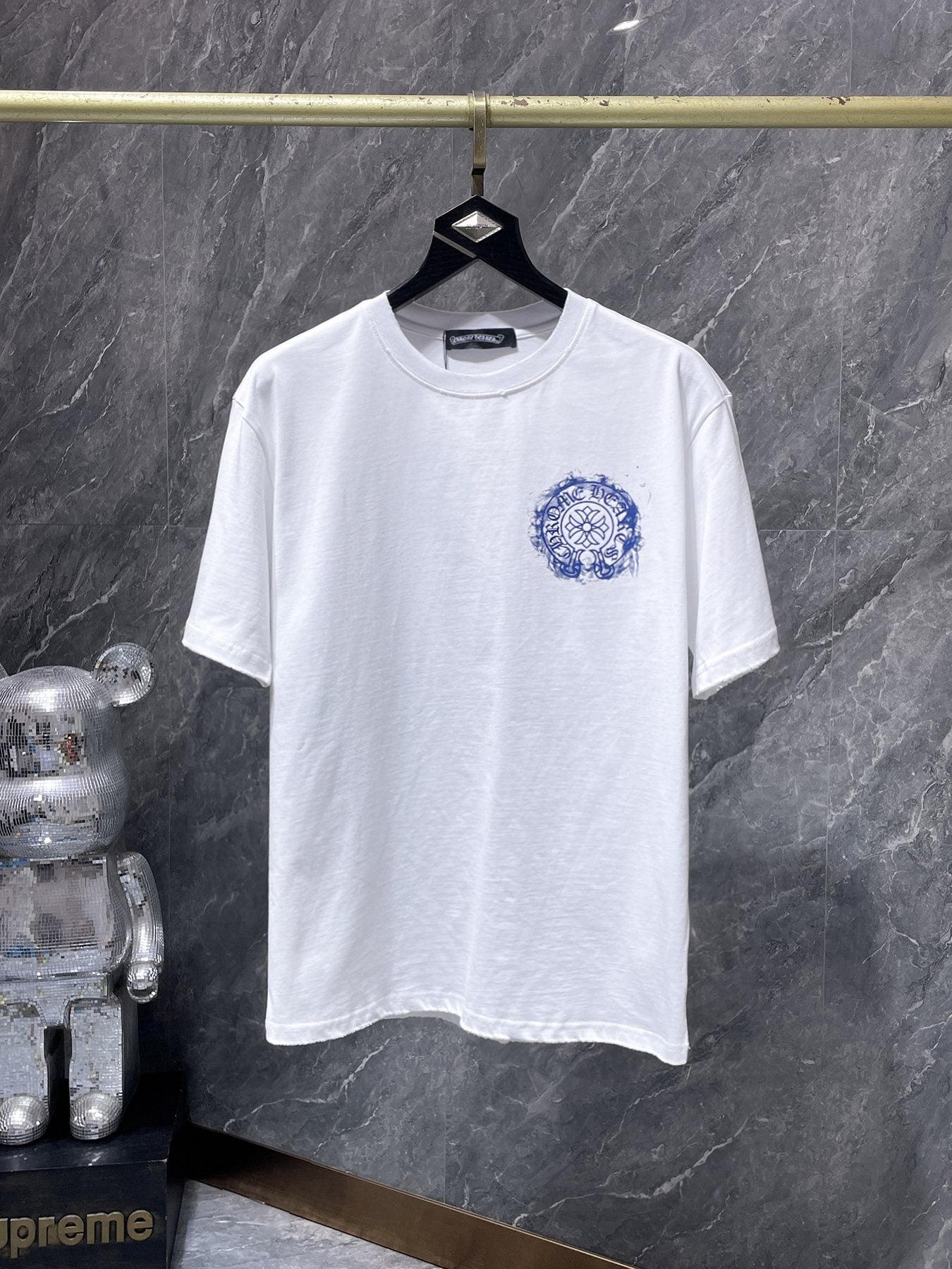 Chrome Hearts Cross Floral Back Graphic T-Shirt — front