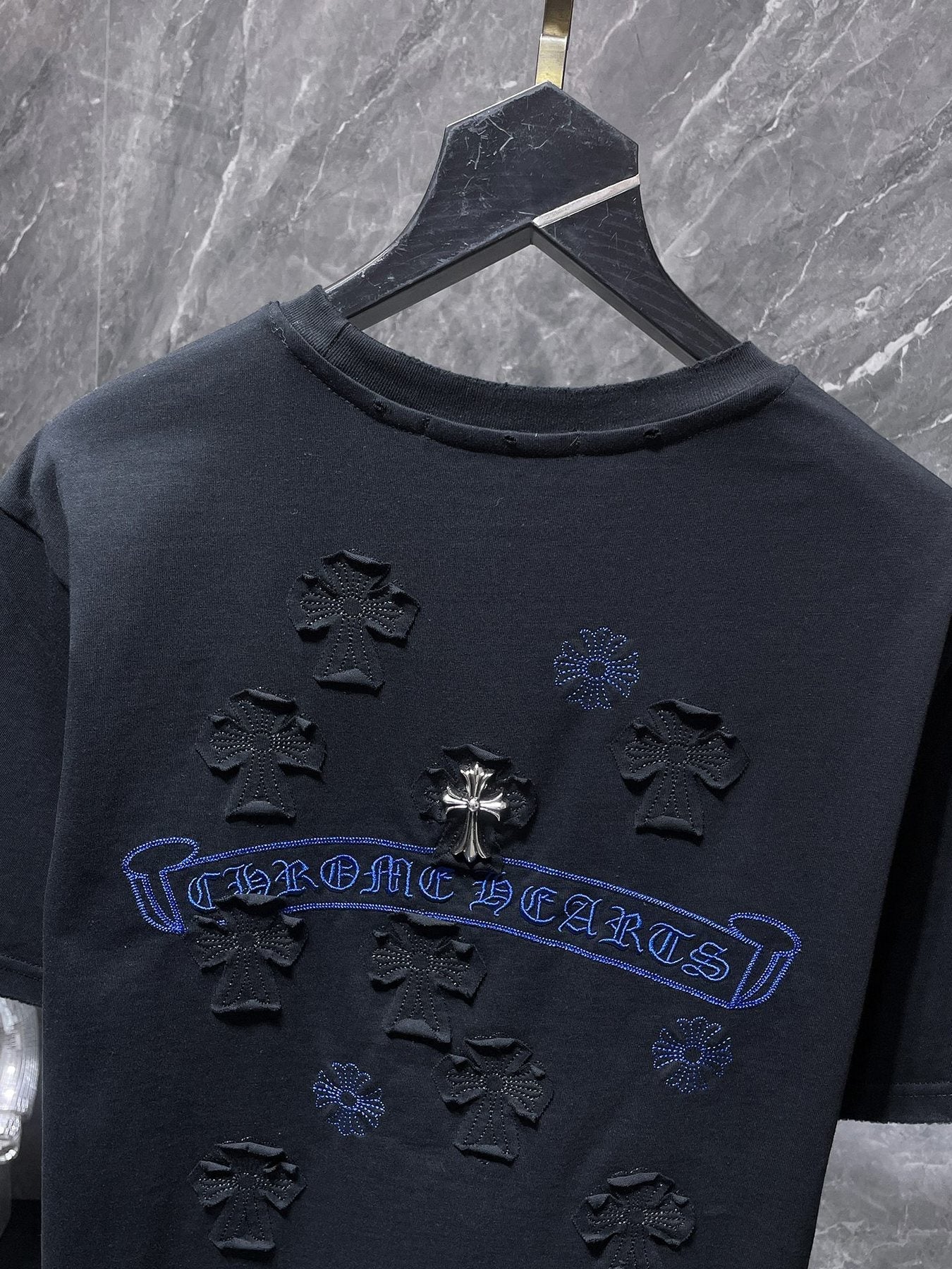 Chrome Hearts Cross Appliqué Graphic T-Shirt — detail
