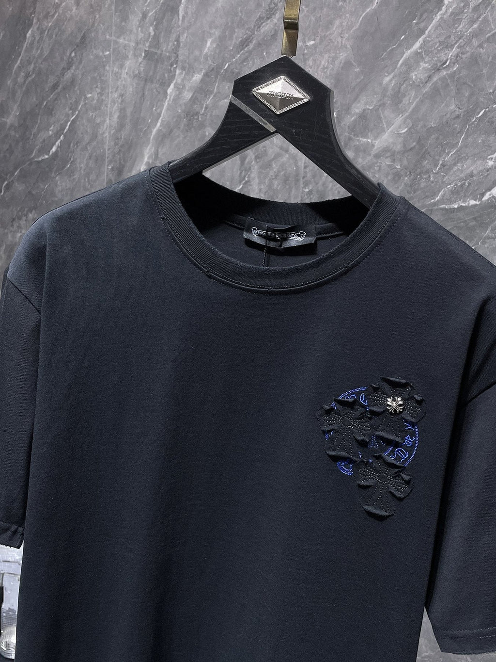 Chrome Hearts Cross Appliqué Graphic T-Shirt — front