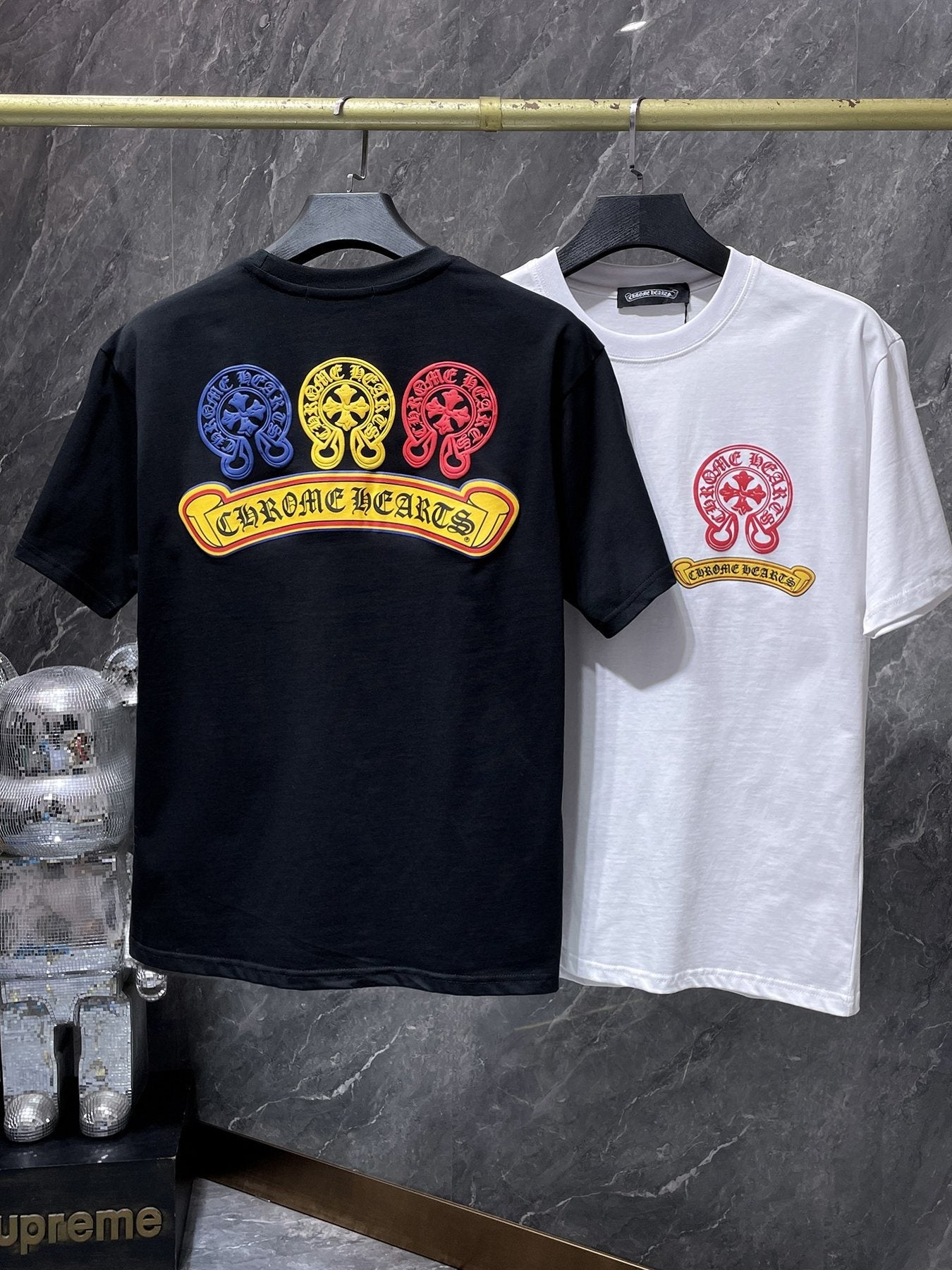 Chrome Hearts Multicolor Horseshoe Graphic T-Shirt — comparison