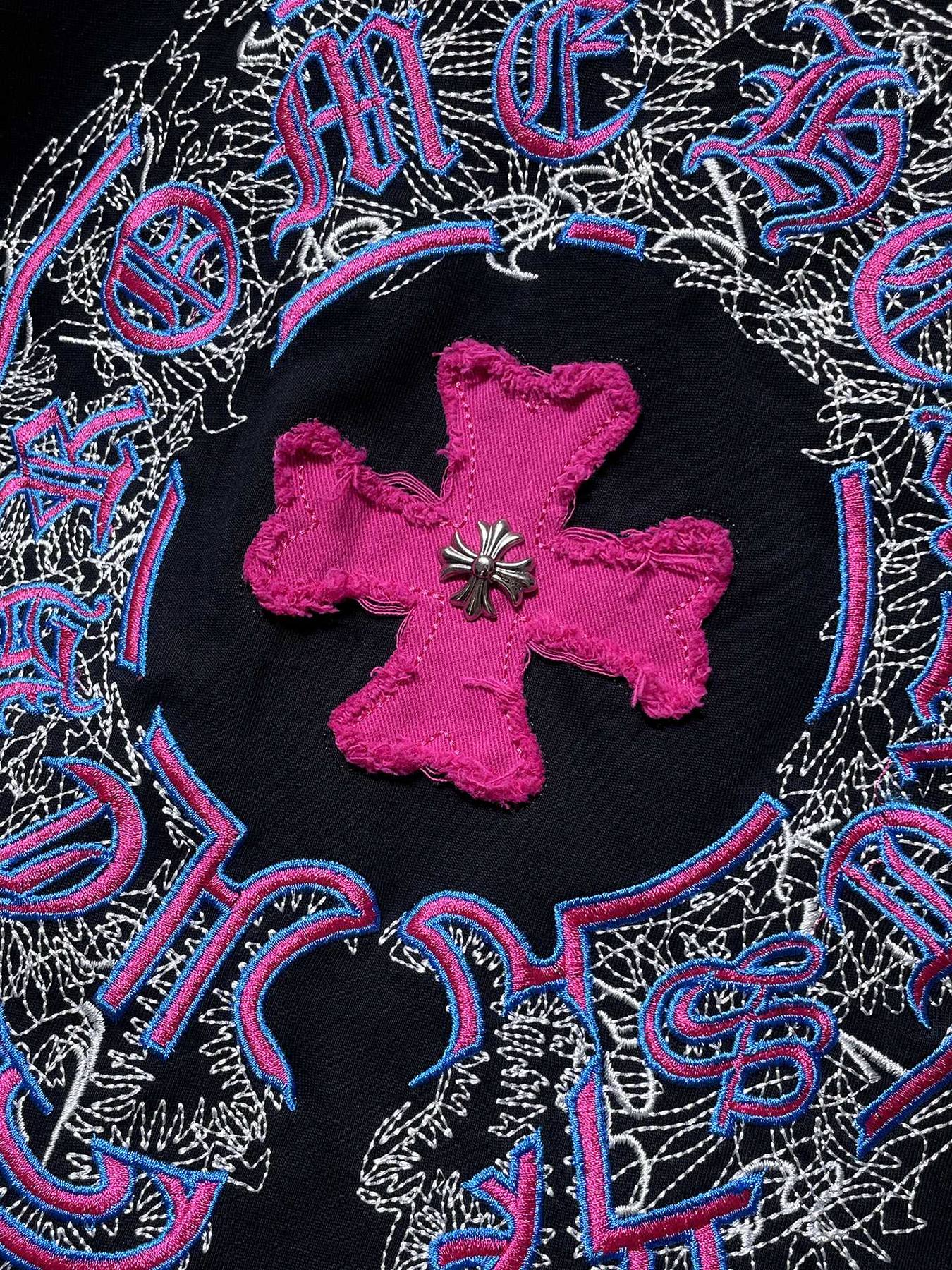 Chrome Hearts Horseshoe Cross Embroidered T-Shirt — detail