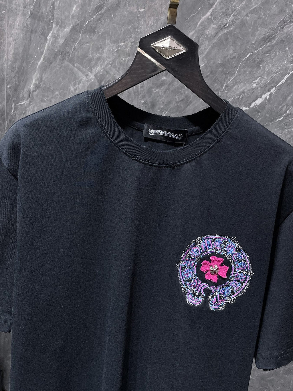 Chrome Hearts Horseshoe Cross Embroidered T-Shirt — detail