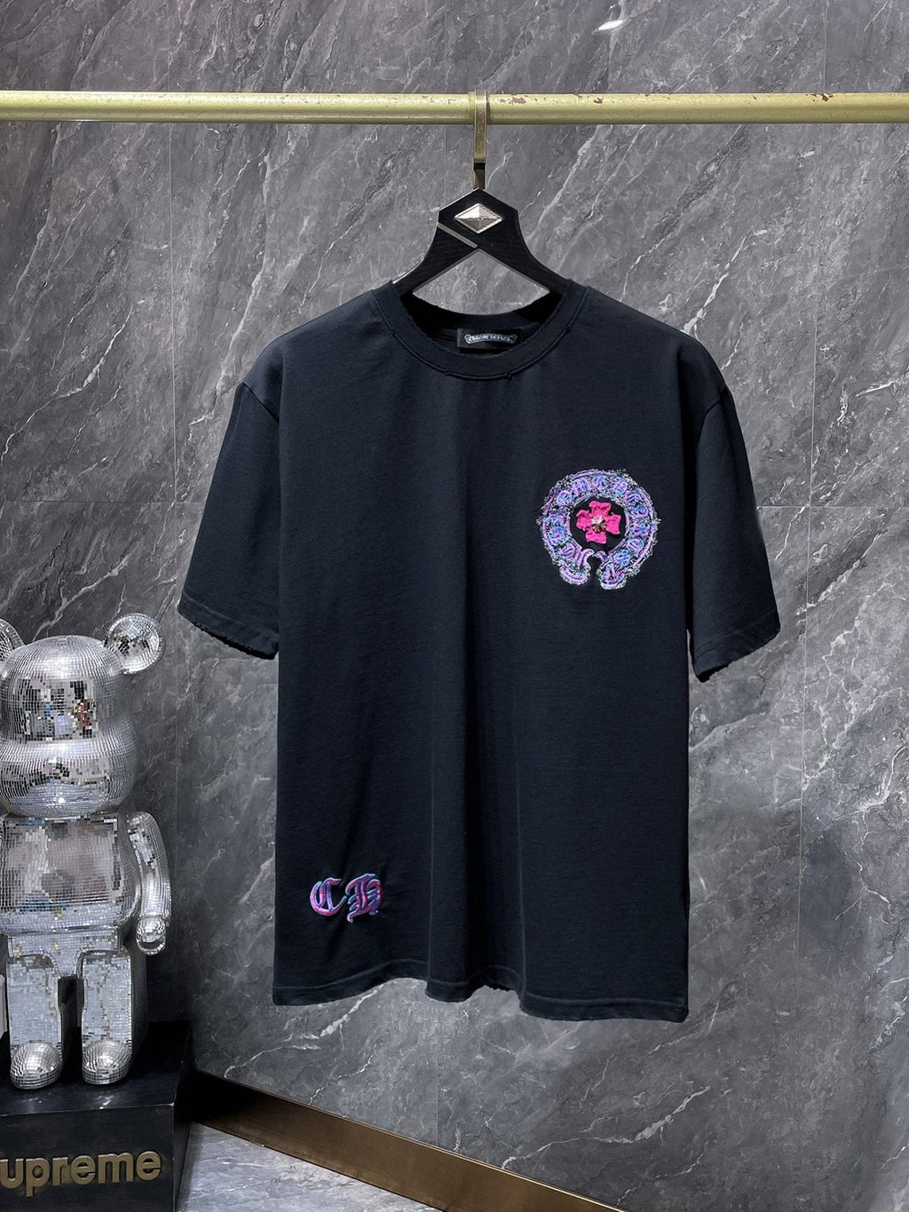 Chrome Hearts Horseshoe Cross Embroidered T-Shirt — front