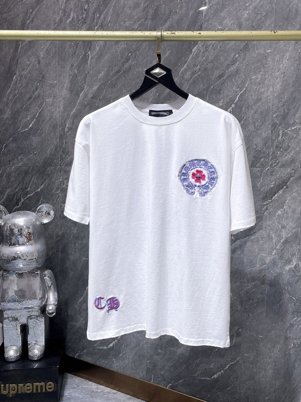 Chrome Hearts Horseshoe Cross Embroidered T-Shirt — front