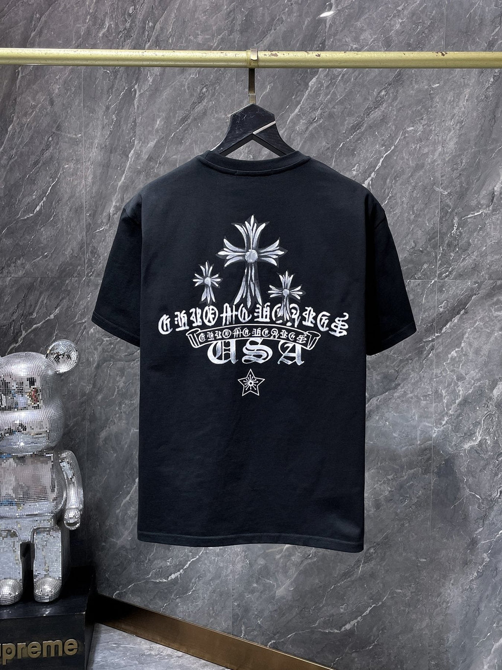 Chrome Hearts Floral Cross USA Graphic T-Shirt — back