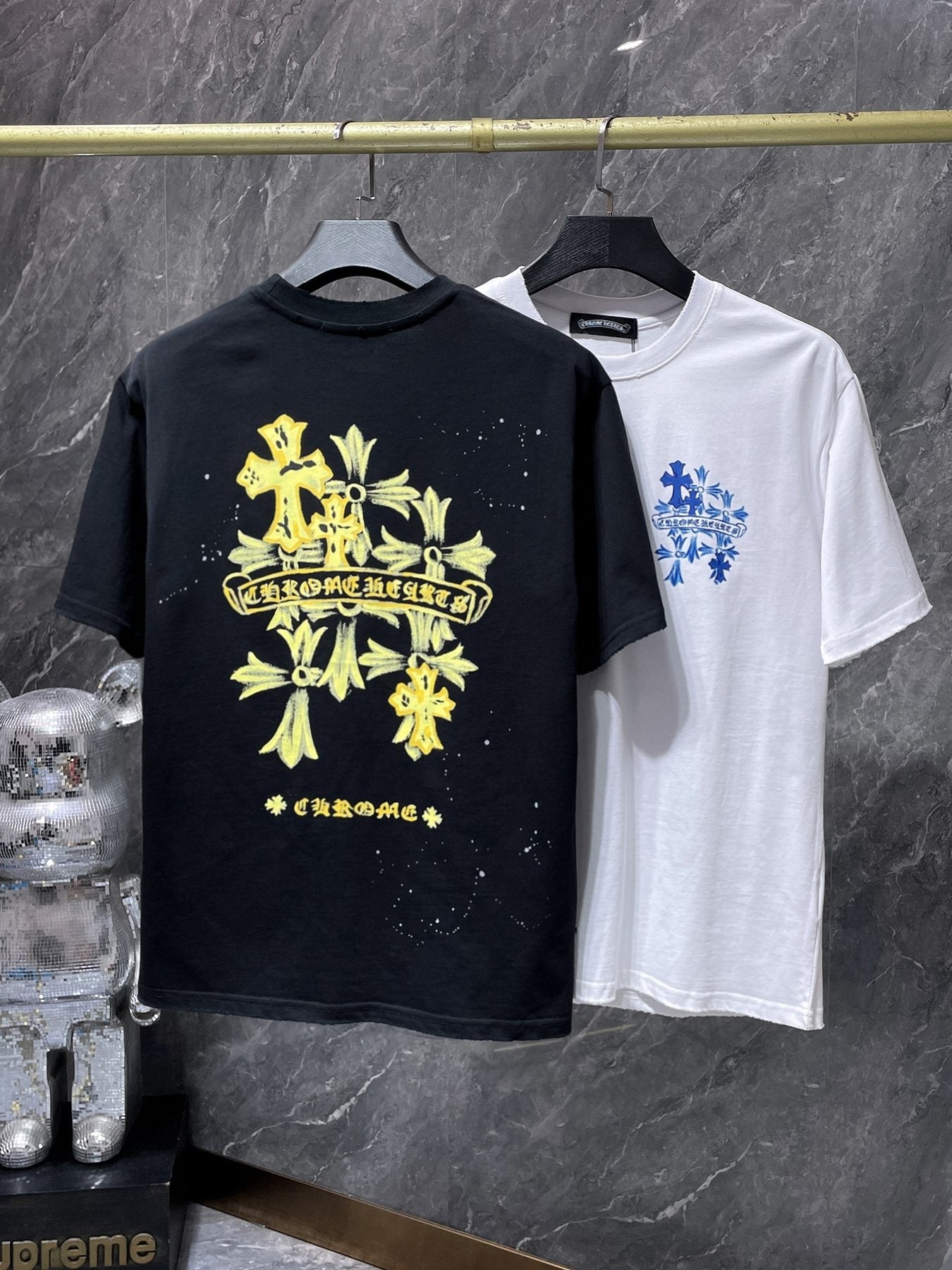 Chrome Hearts Cross Graffiti Graphic T-Shirt — comparison