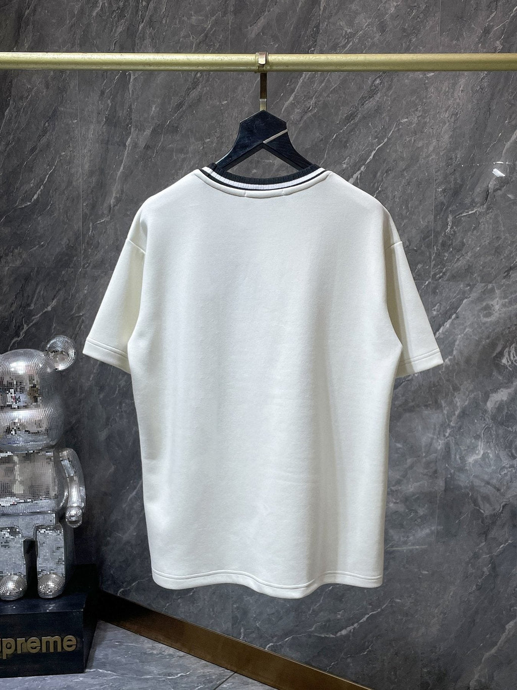 Chrome Hearts Off White Contrast Stitch T-Shirt — back