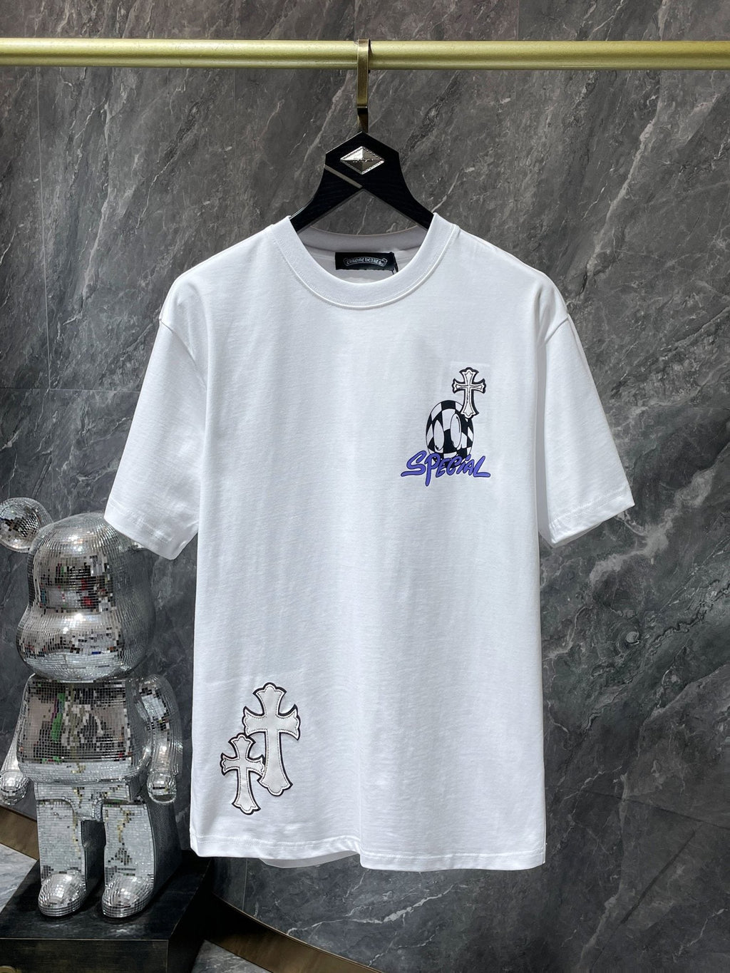 Chrome Hearts Cross & Barbed-Wire Graphic T-Shirt — hero
