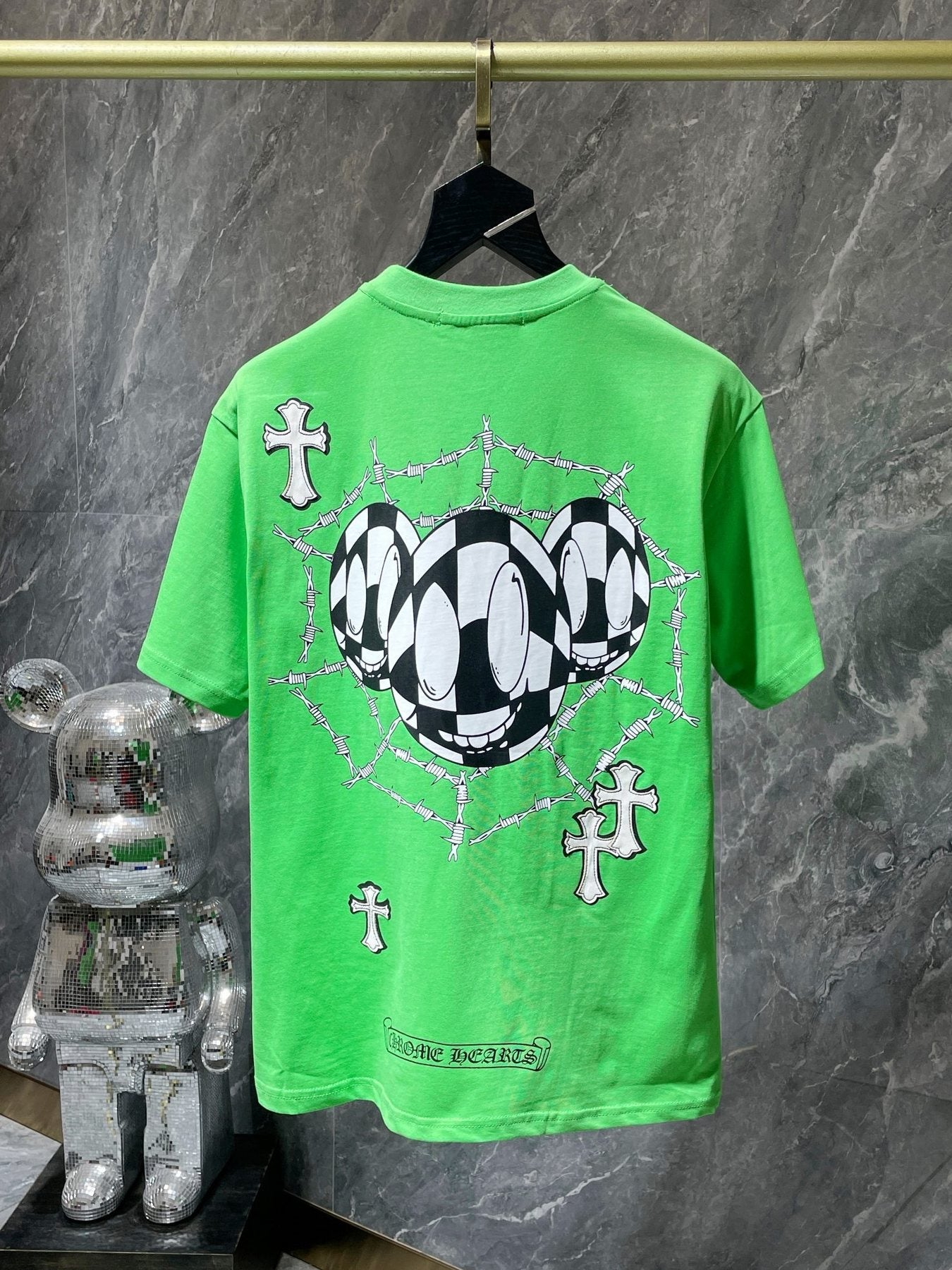 Chrome Hearts Cross & Barbed-Wire Graphic T-Shirt — back