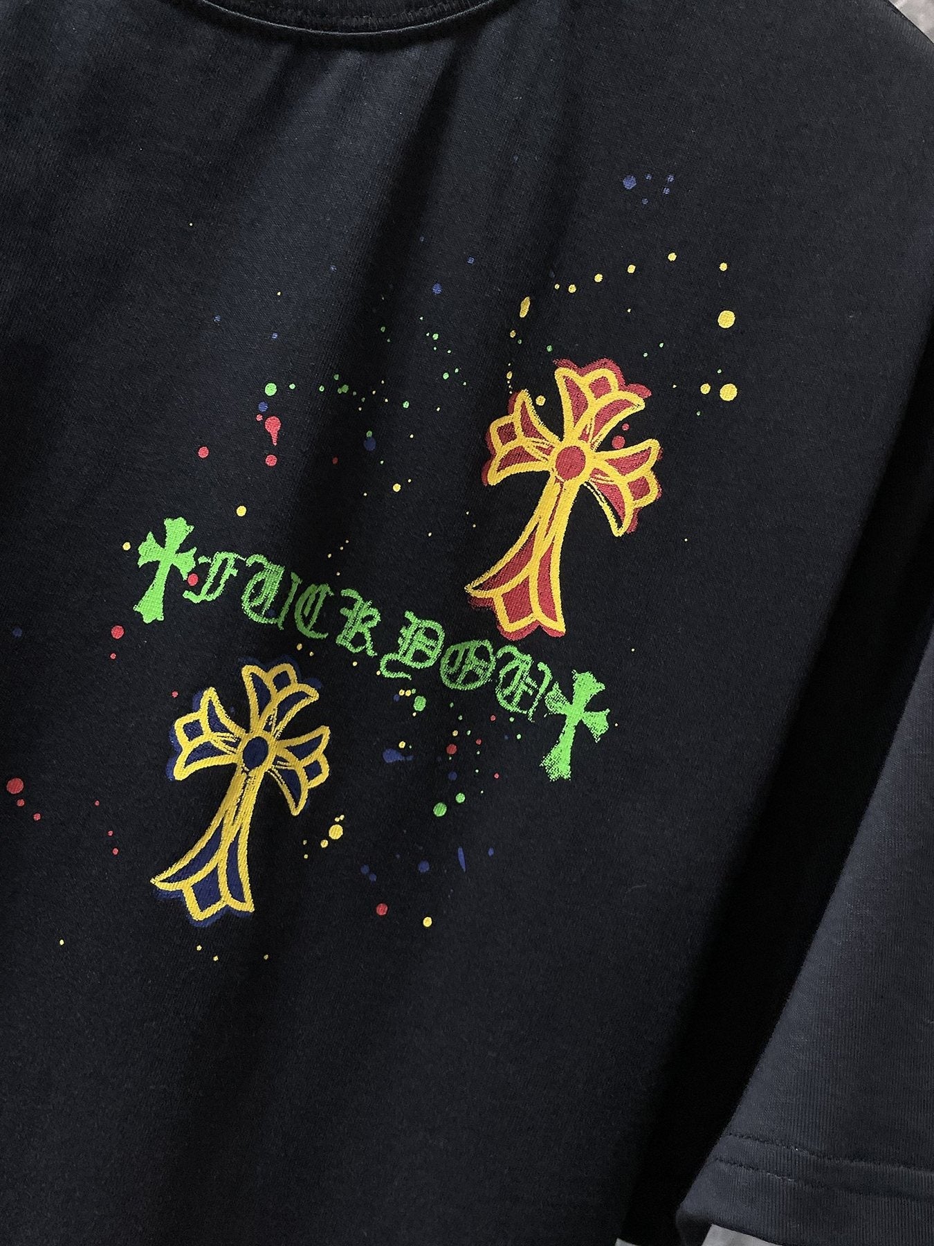 Chrome Hearts Cross Graffiti Graphic T-Shirt — detail