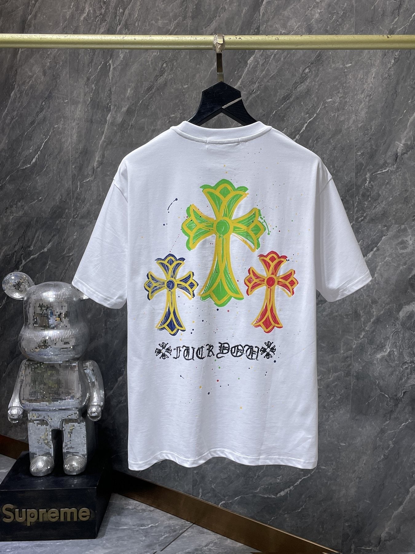 Chrome Hearts Cross Graffiti Graphic T-Shirt — back