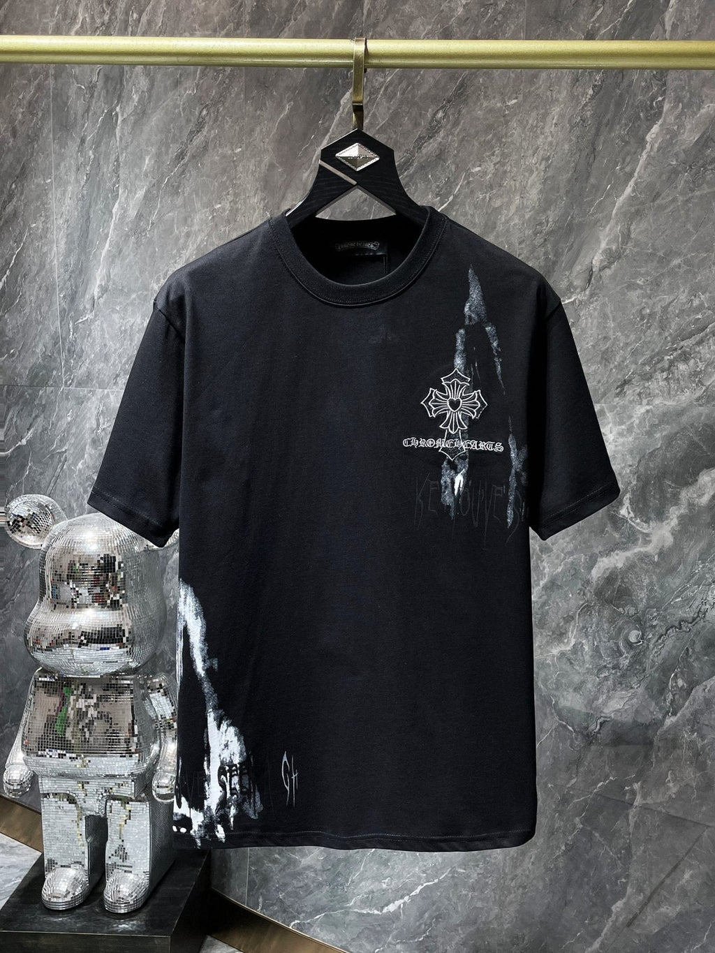 Chrome Hearts Floral Cross Graphic T-Shirt — front