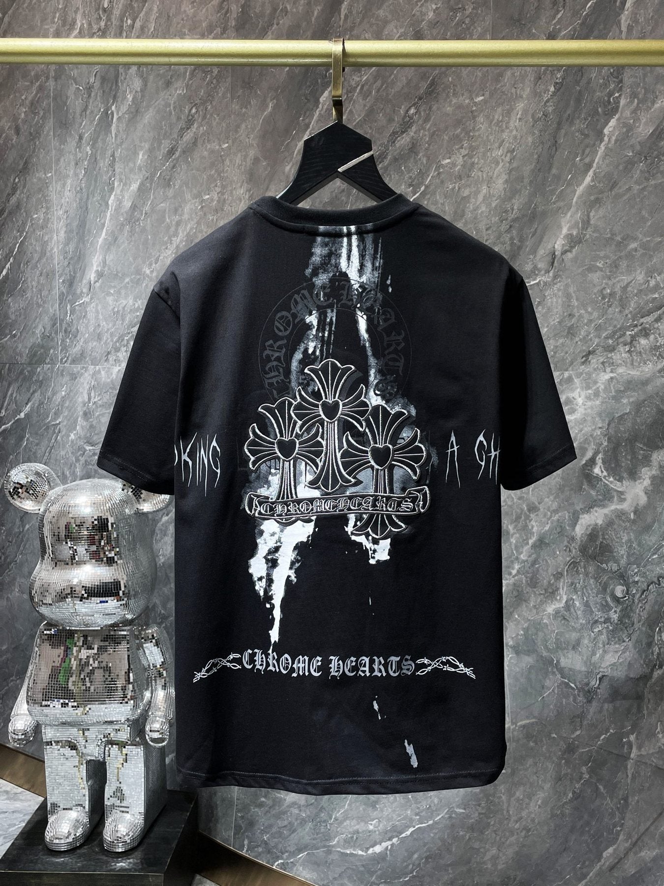Chrome Hearts Floral Cross Graphic T-Shirt — back