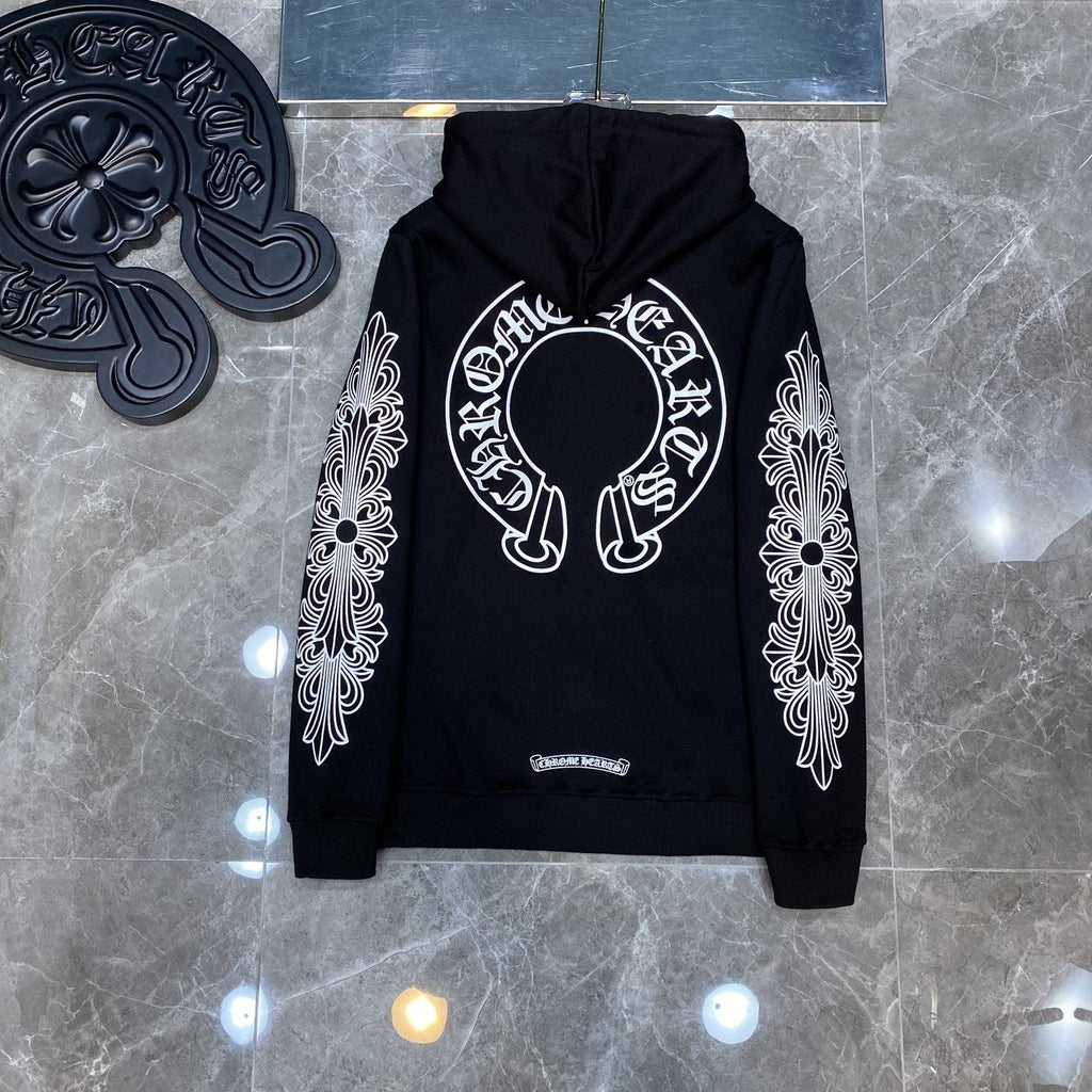 Chrome Hearts Horseshoe Graphic Zip Hoodie — back