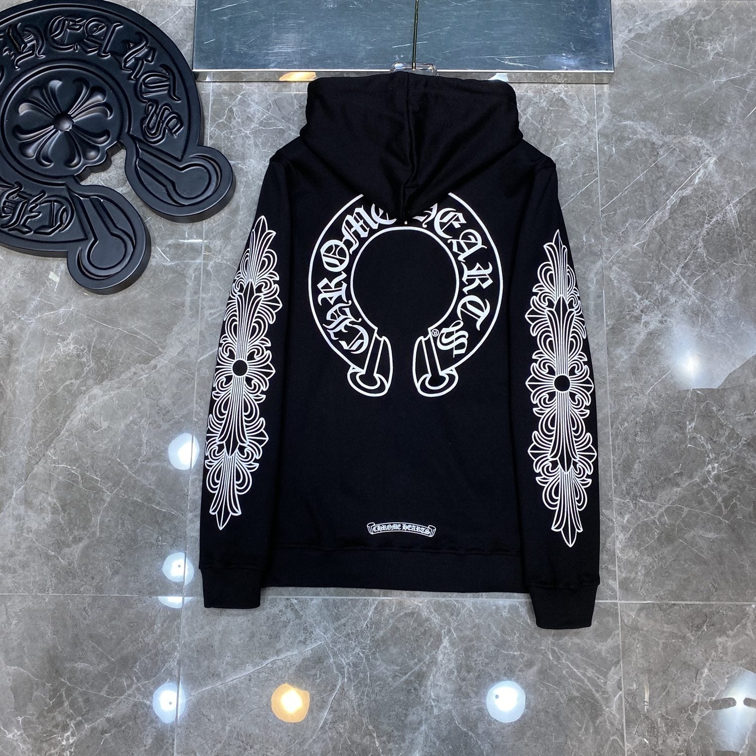 Chrome Hearts Horseshoe Graphic Zip Hoodie — back