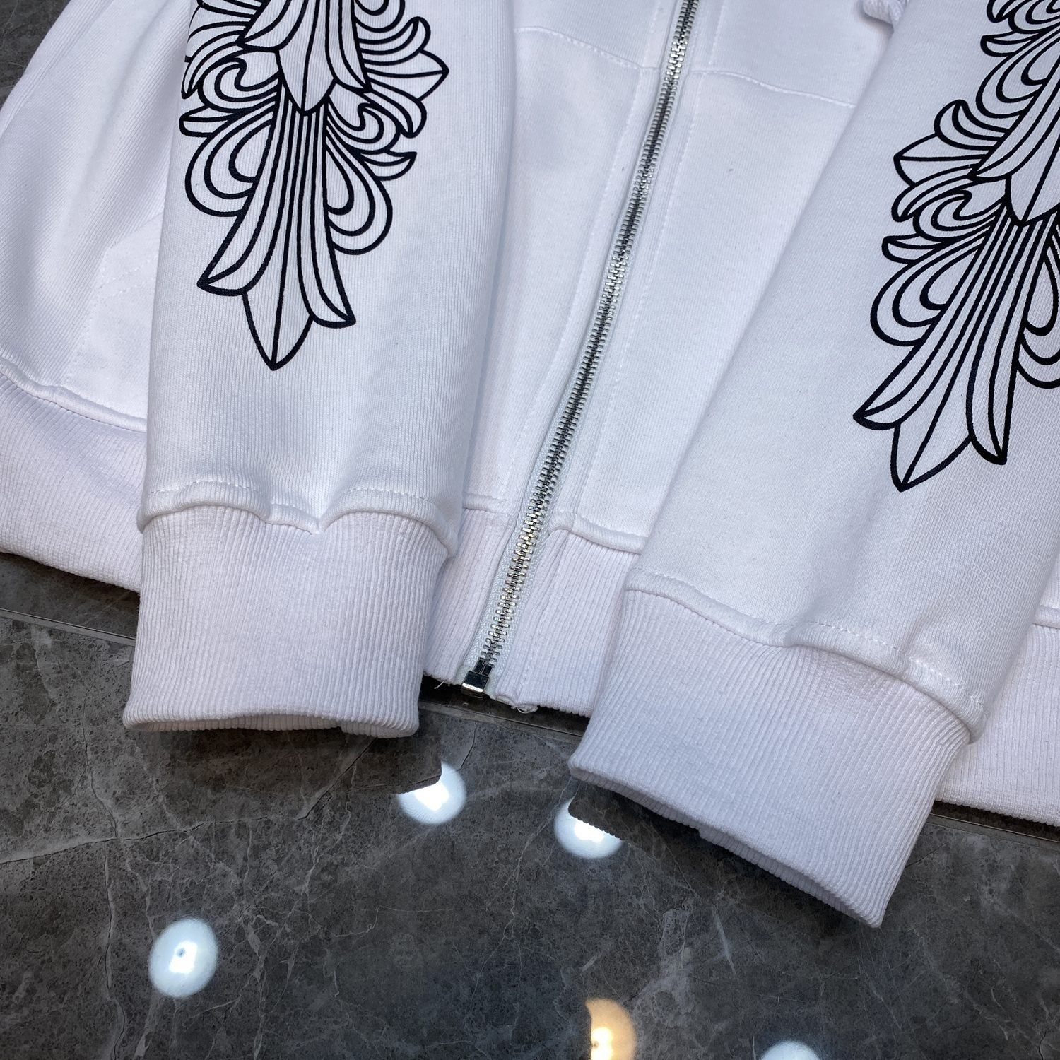 Chrome Hearts Horseshoe Graphic Zip Hoodie — detail
